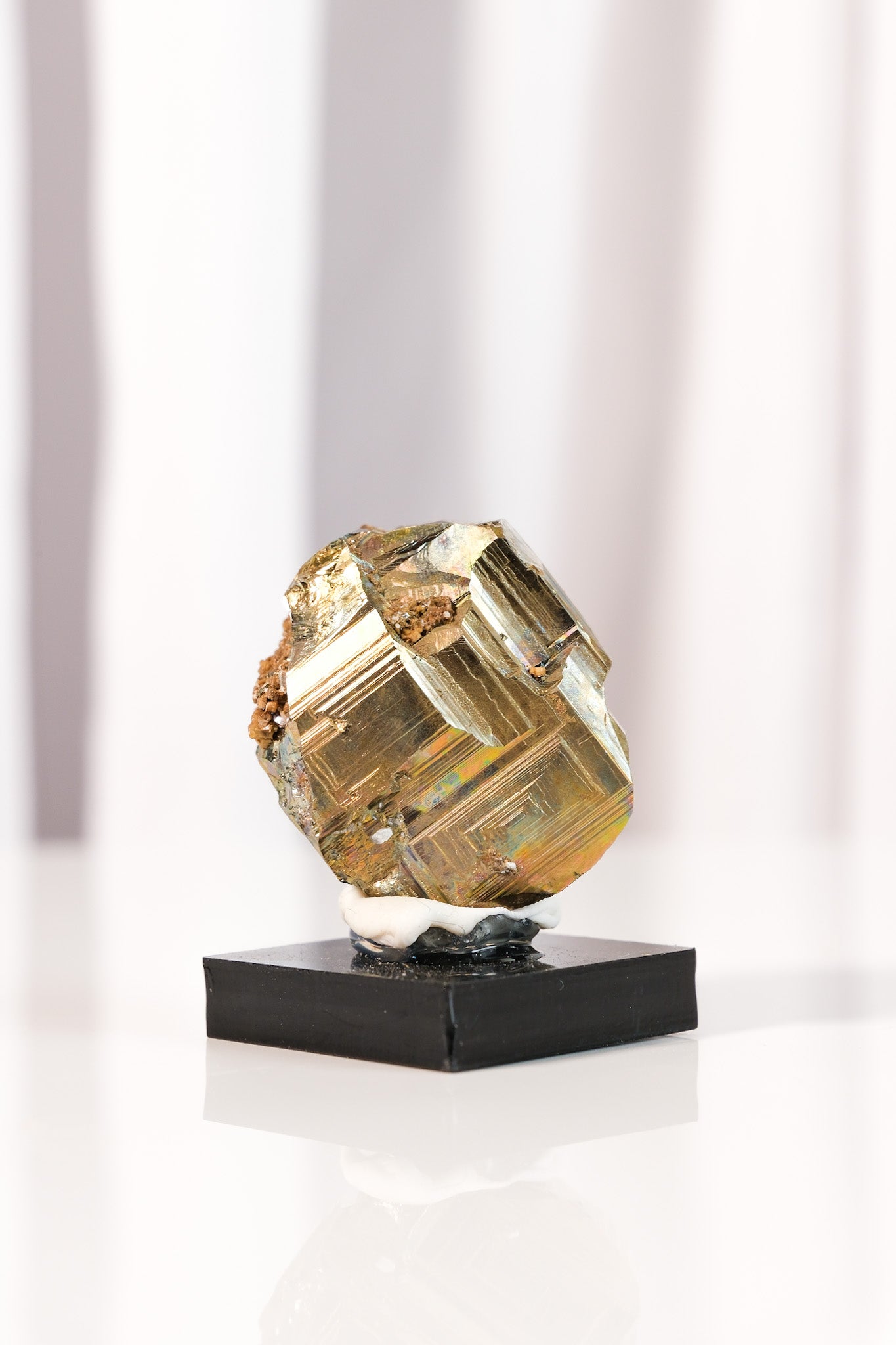 Rainbow Pyrite Cluster on Stand