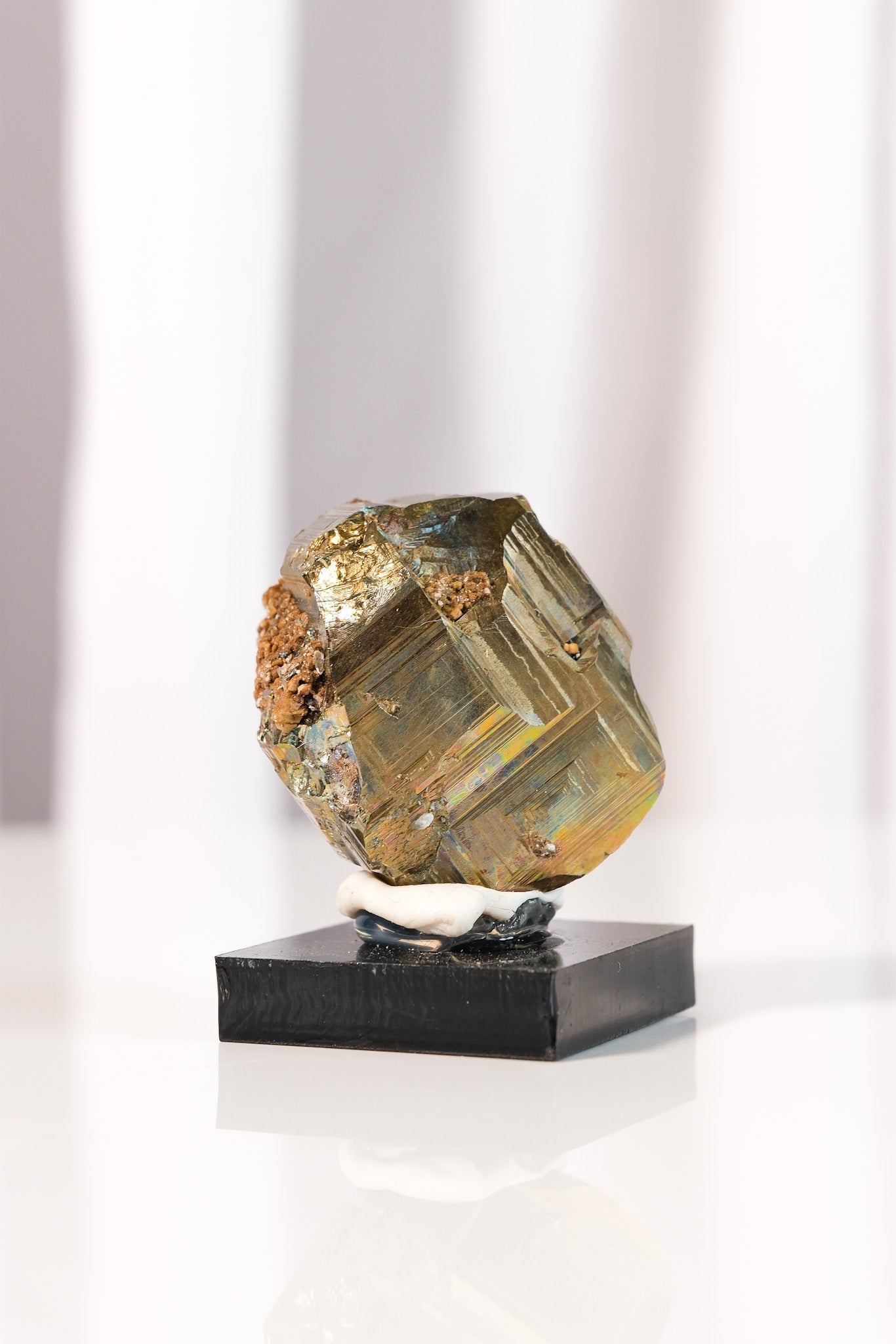 Rainbow Pyrite Cluster on Stand