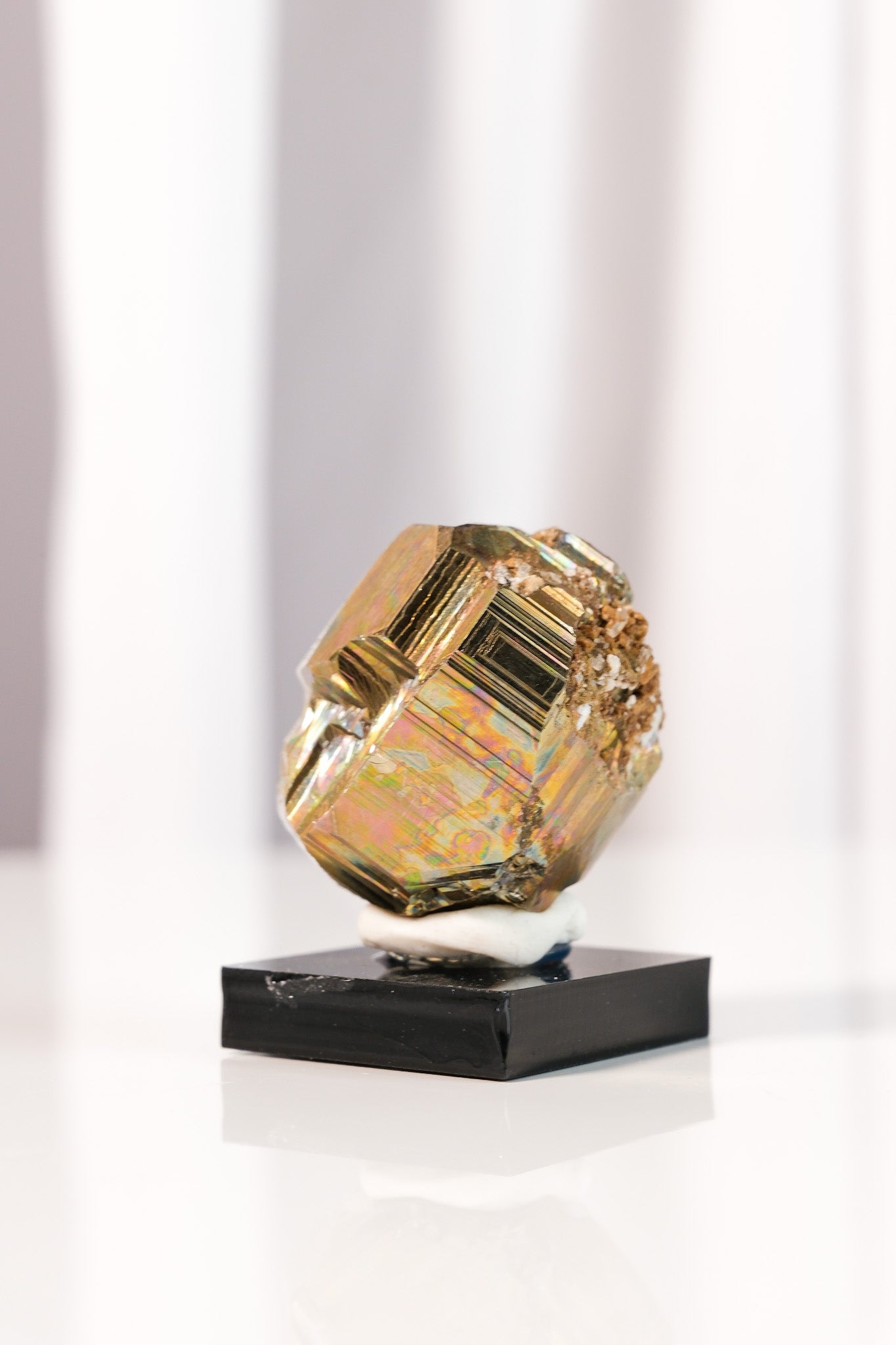 Rainbow Pyrite Cluster on Stand