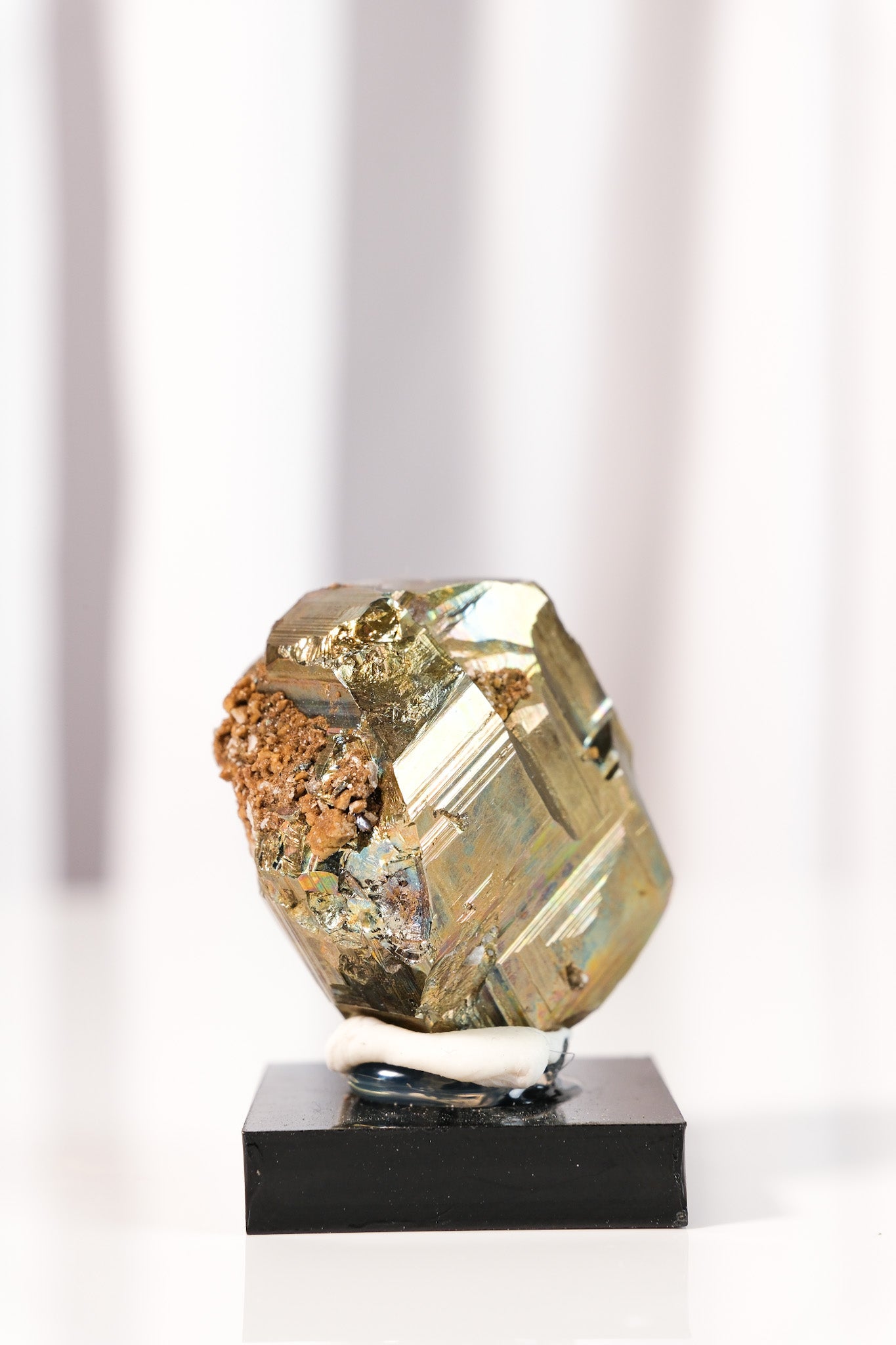 Rainbow Pyrite Cluster on Stand