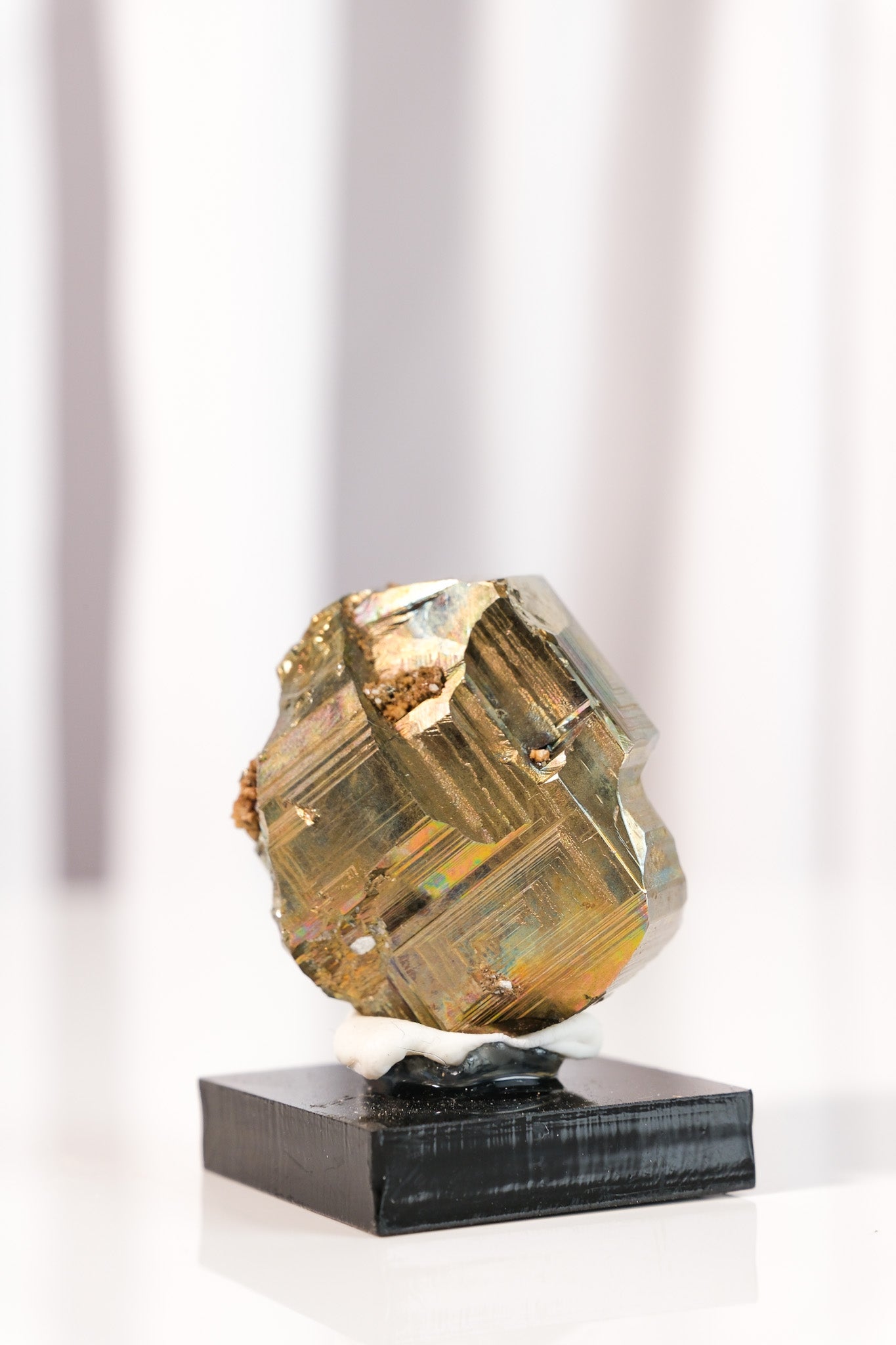 Rainbow Pyrite Cluster on Stand