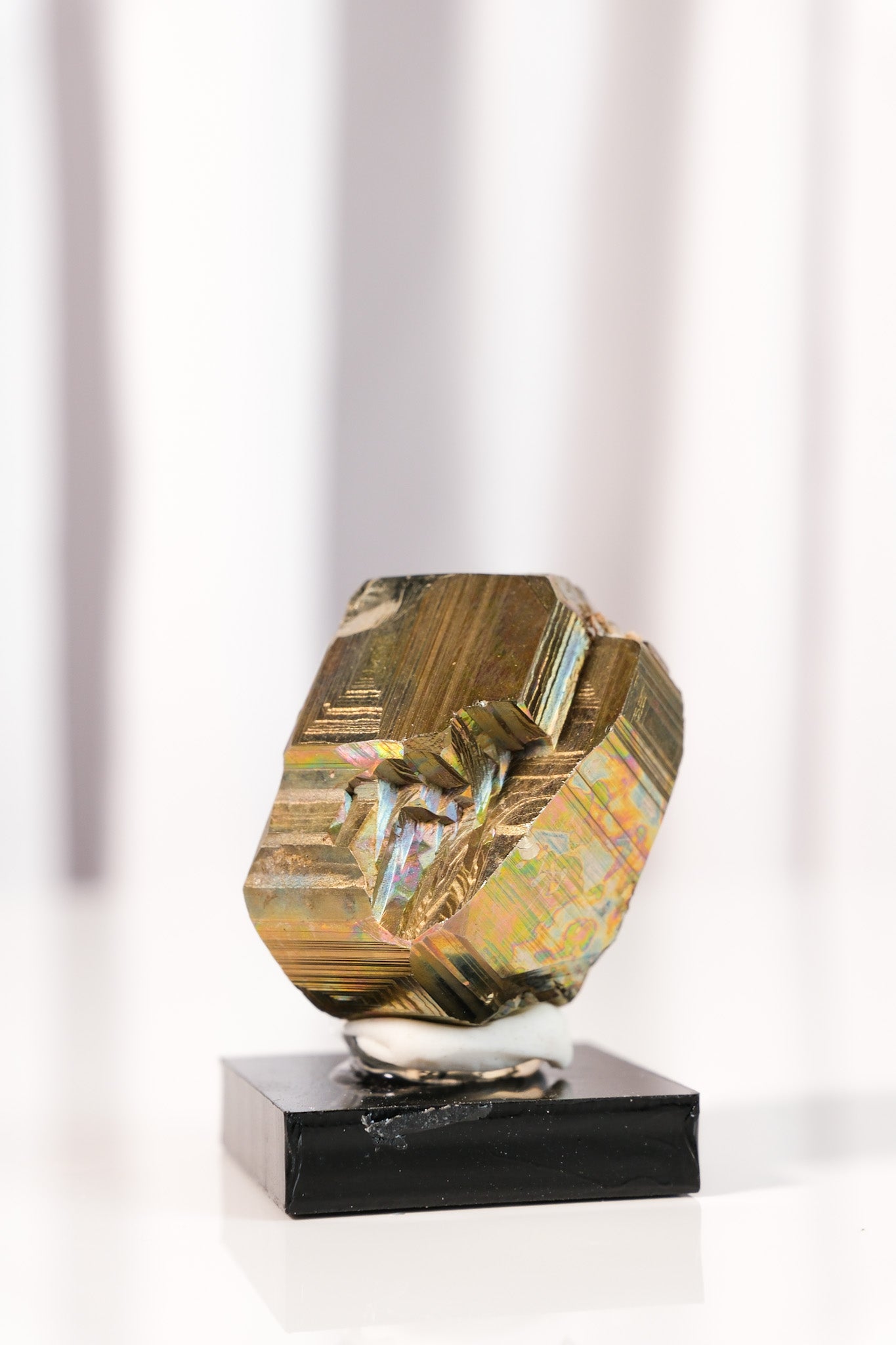 Rainbow Pyrite Cluster on Stand