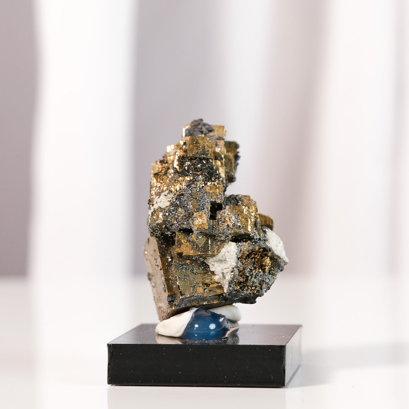 Rainbow Pyrite Cluster on Stand