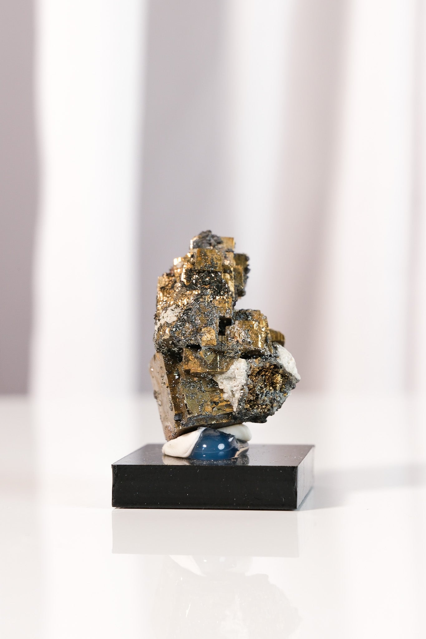 Rainbow Pyrite Cluster on Stand