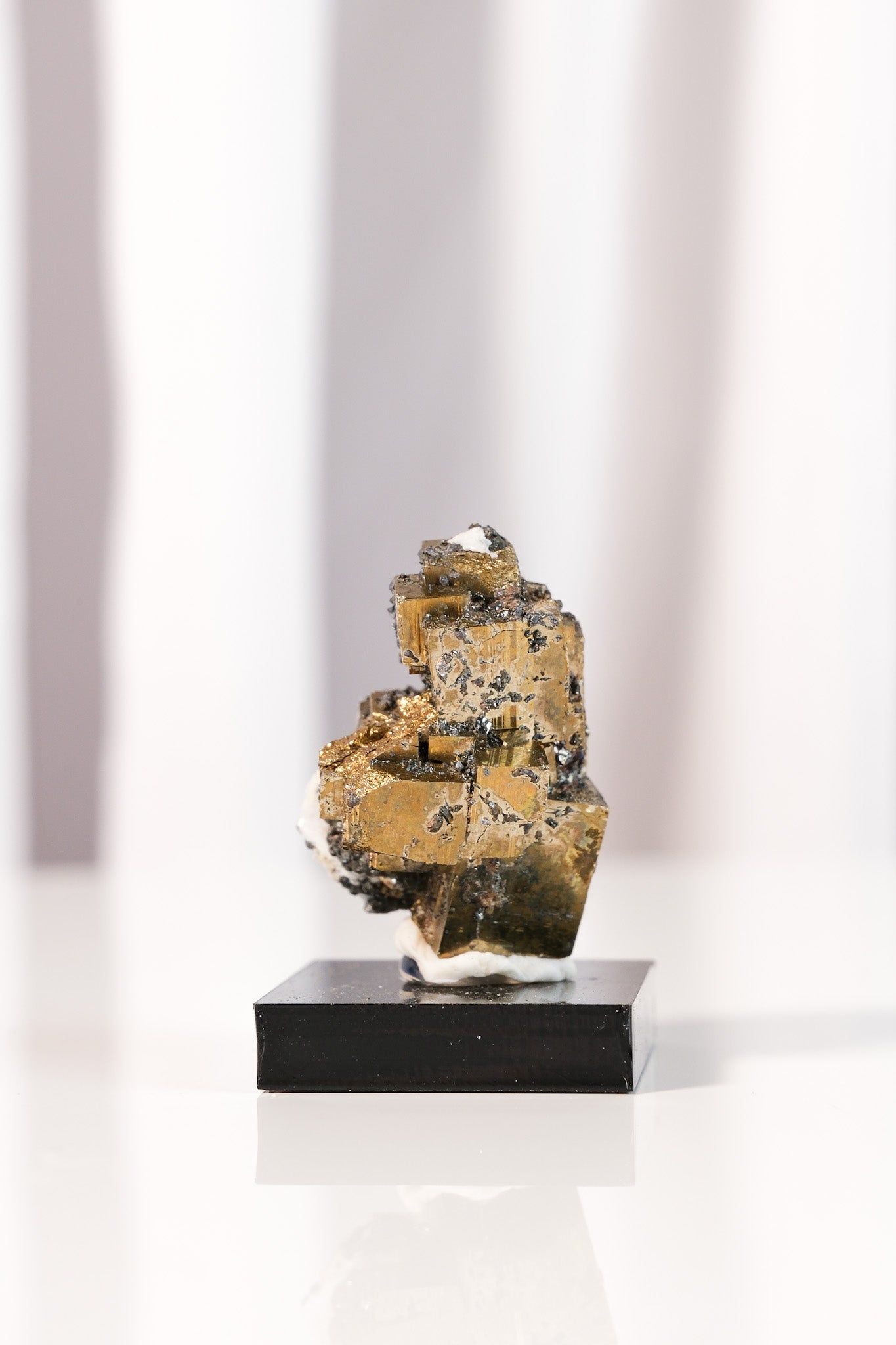 Rainbow Pyrite Cluster on Stand