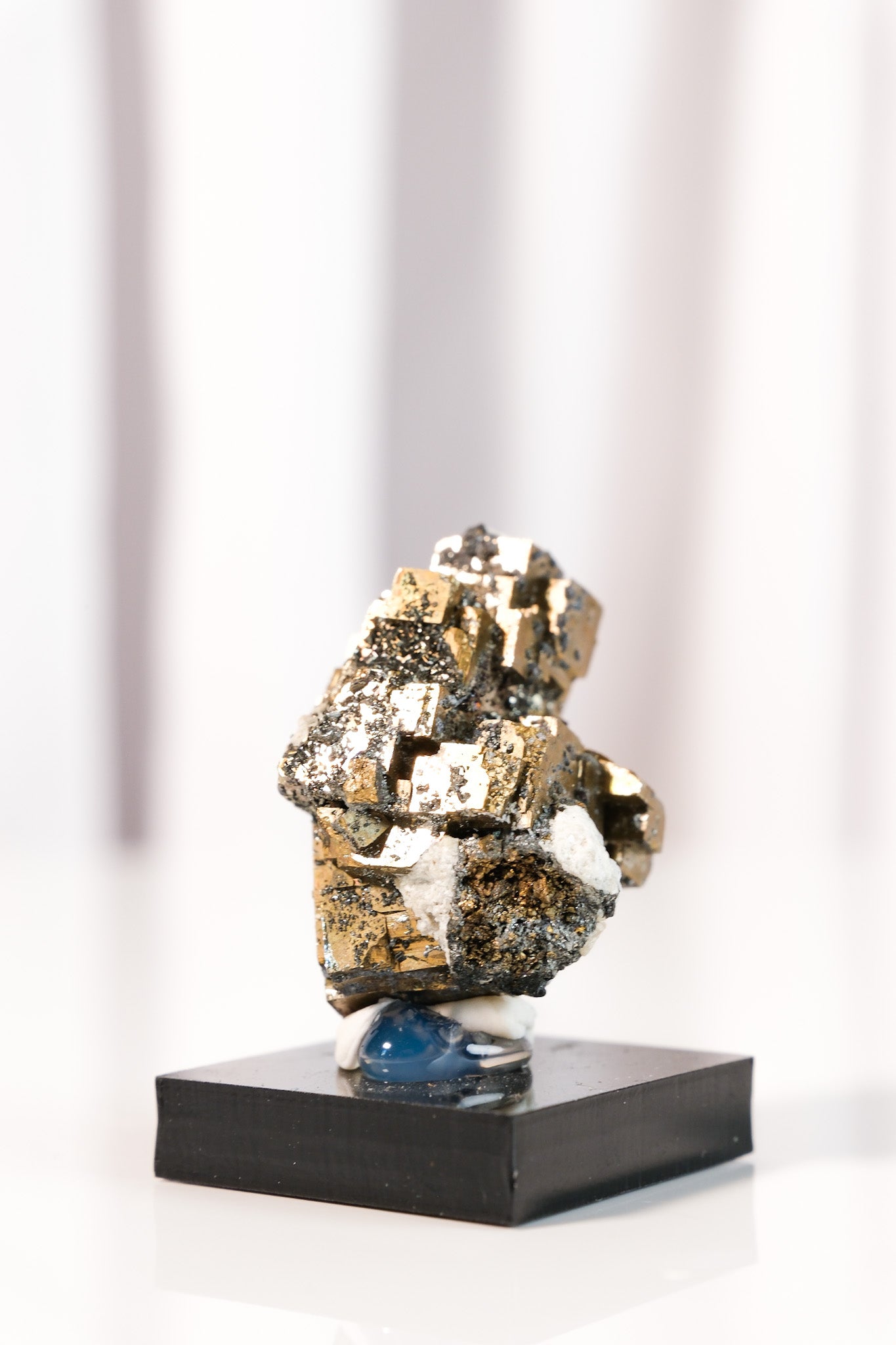 Rainbow Pyrite Cluster on Stand
