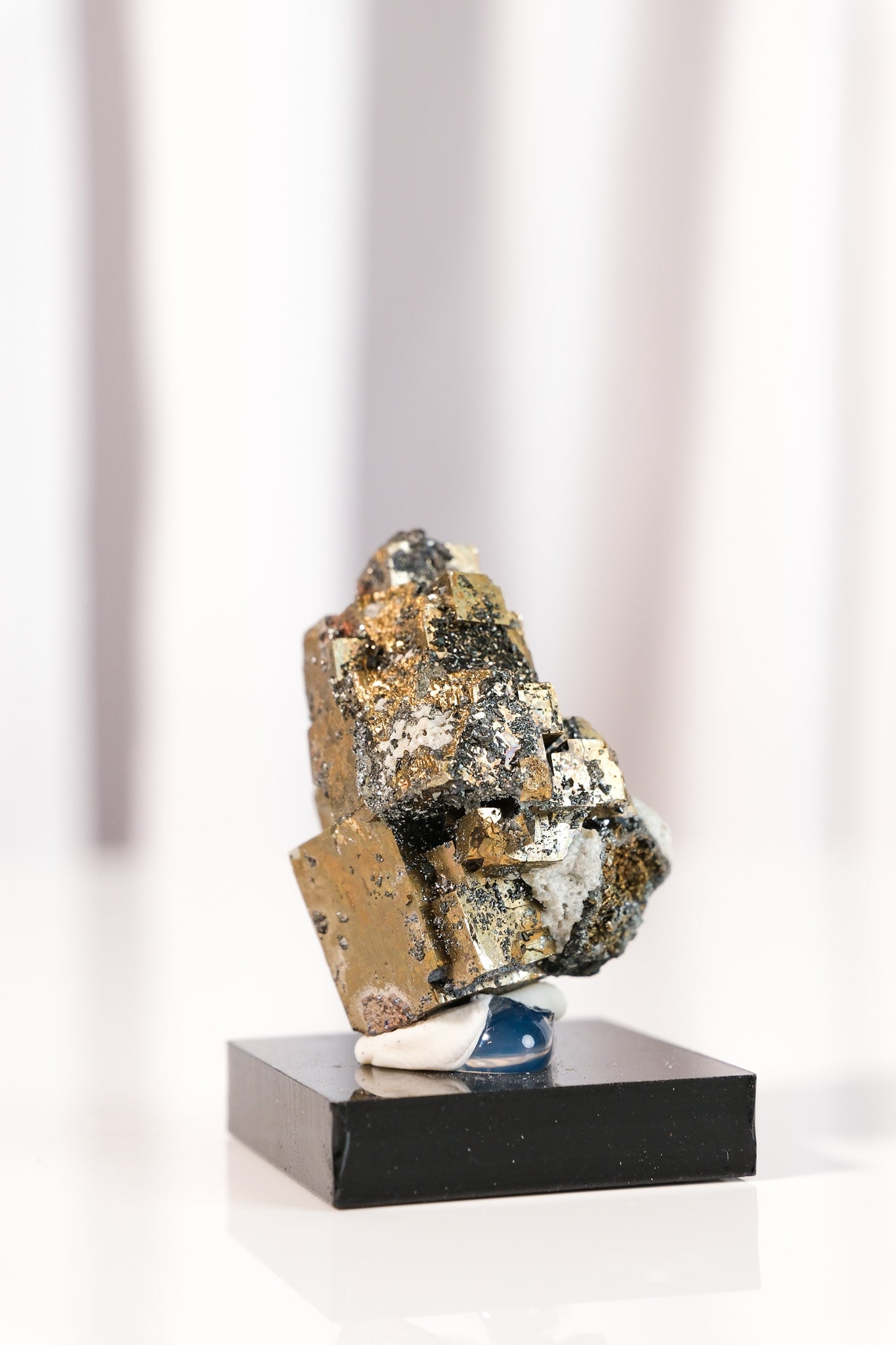 Rainbow Pyrite Cluster on Stand