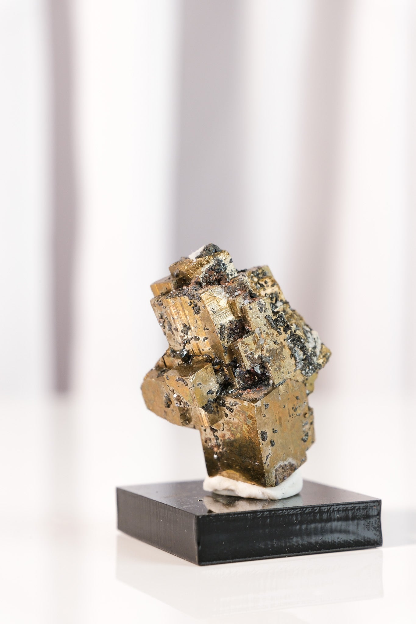 Rainbow Pyrite Cluster on Stand