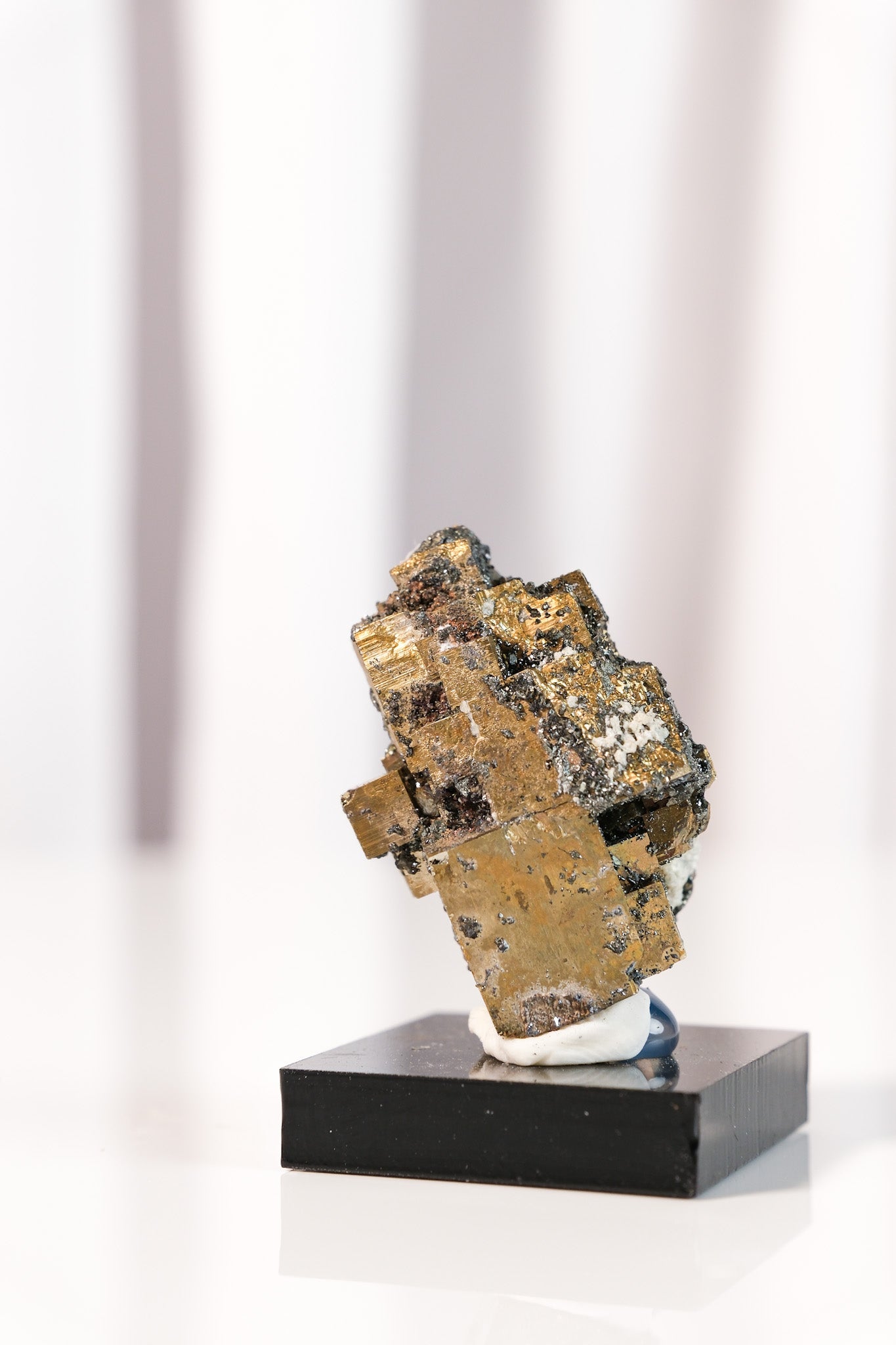 Rainbow Pyrite Cluster on Stand