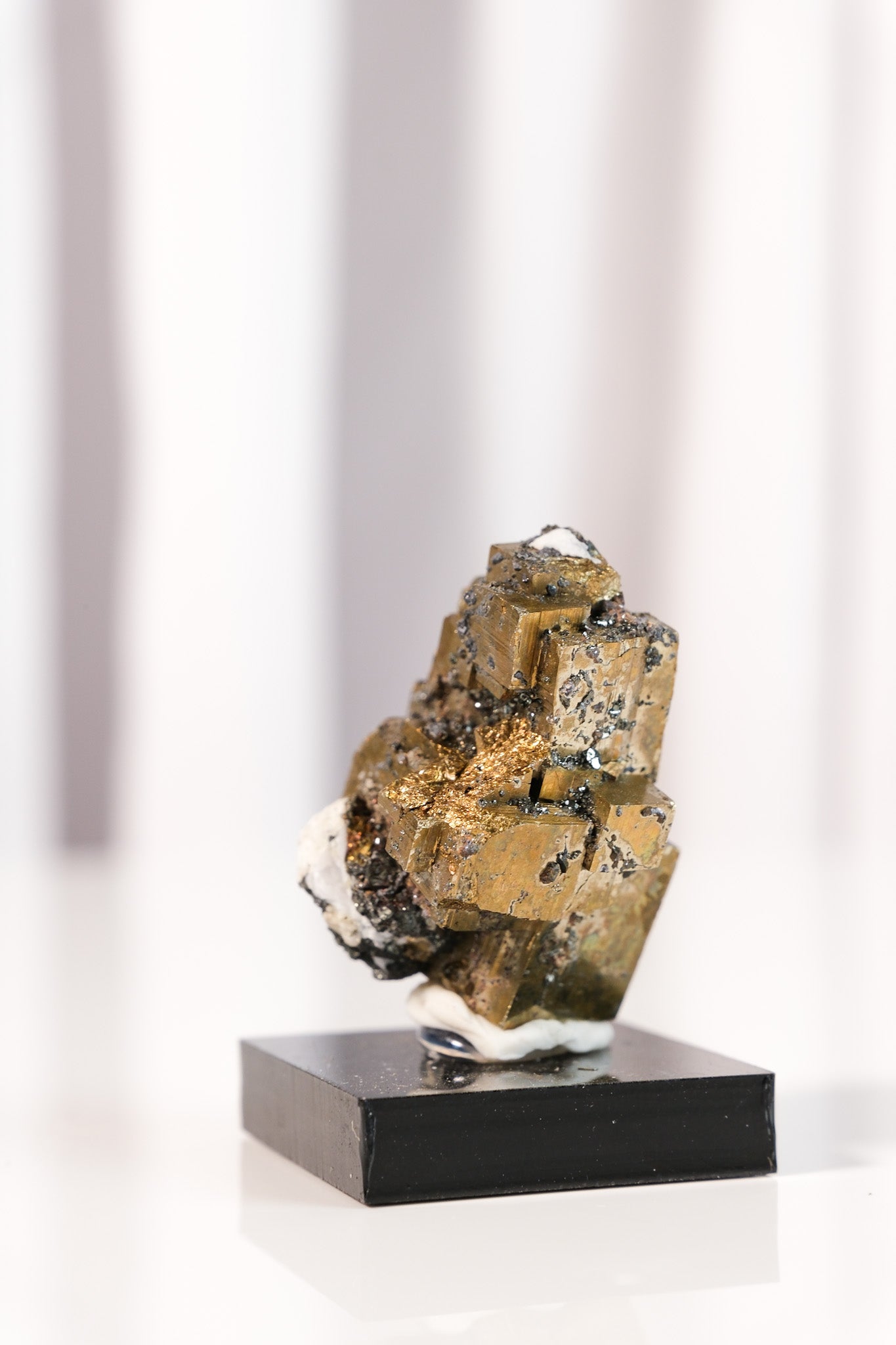 Rainbow Pyrite Cluster on Stand