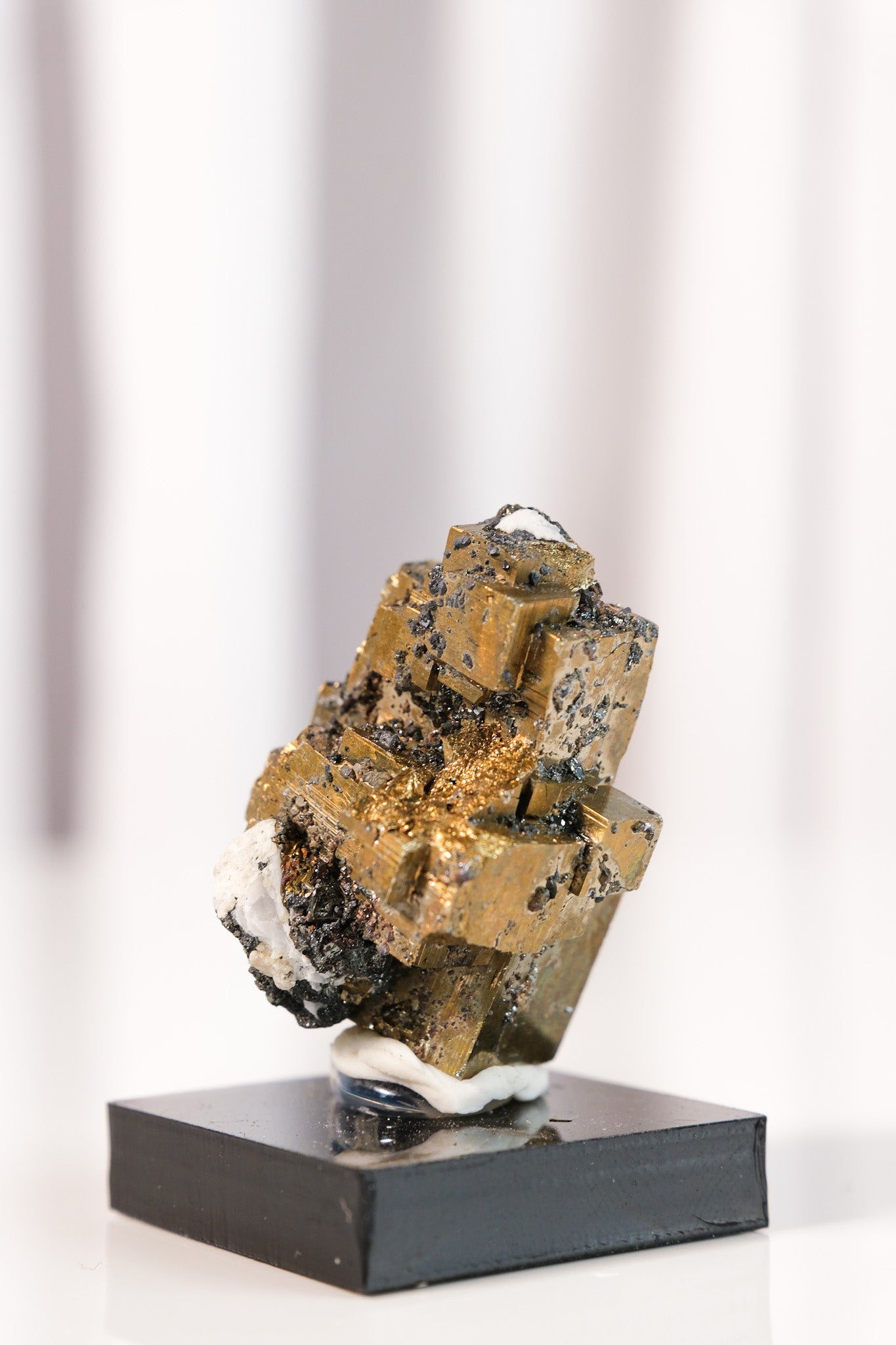 Rainbow Pyrite Cluster on Stand
