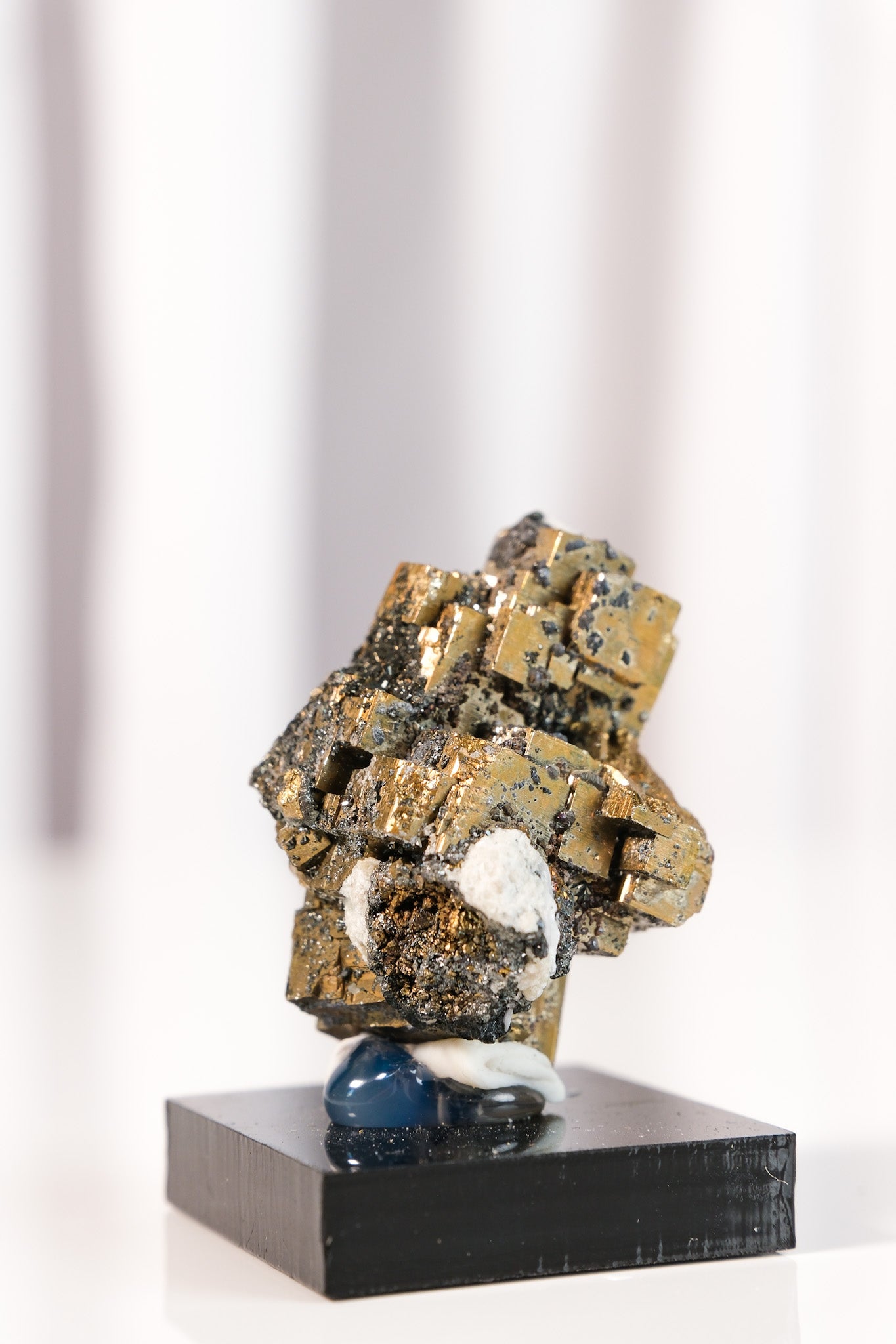 Rainbow Pyrite Cluster on Stand