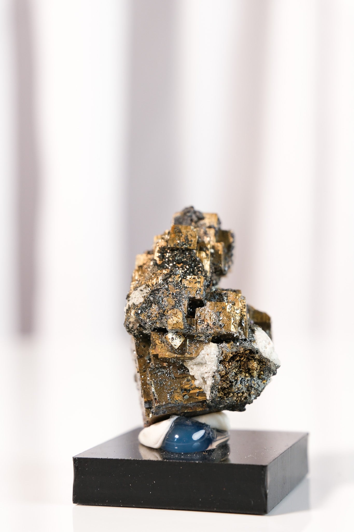 Rainbow Pyrite Cluster on Stand