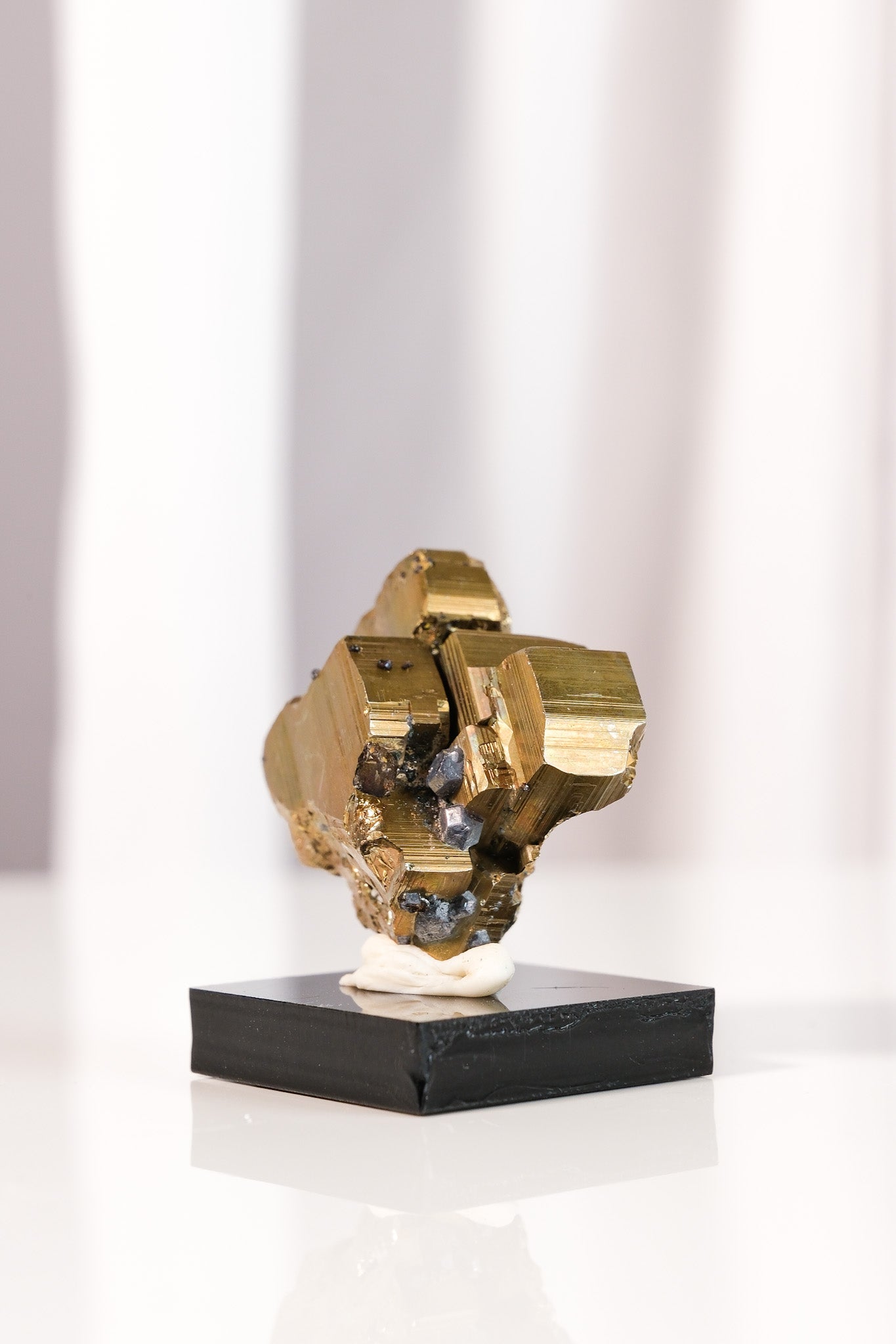 Rainbow Pyrite Cluster on Stand