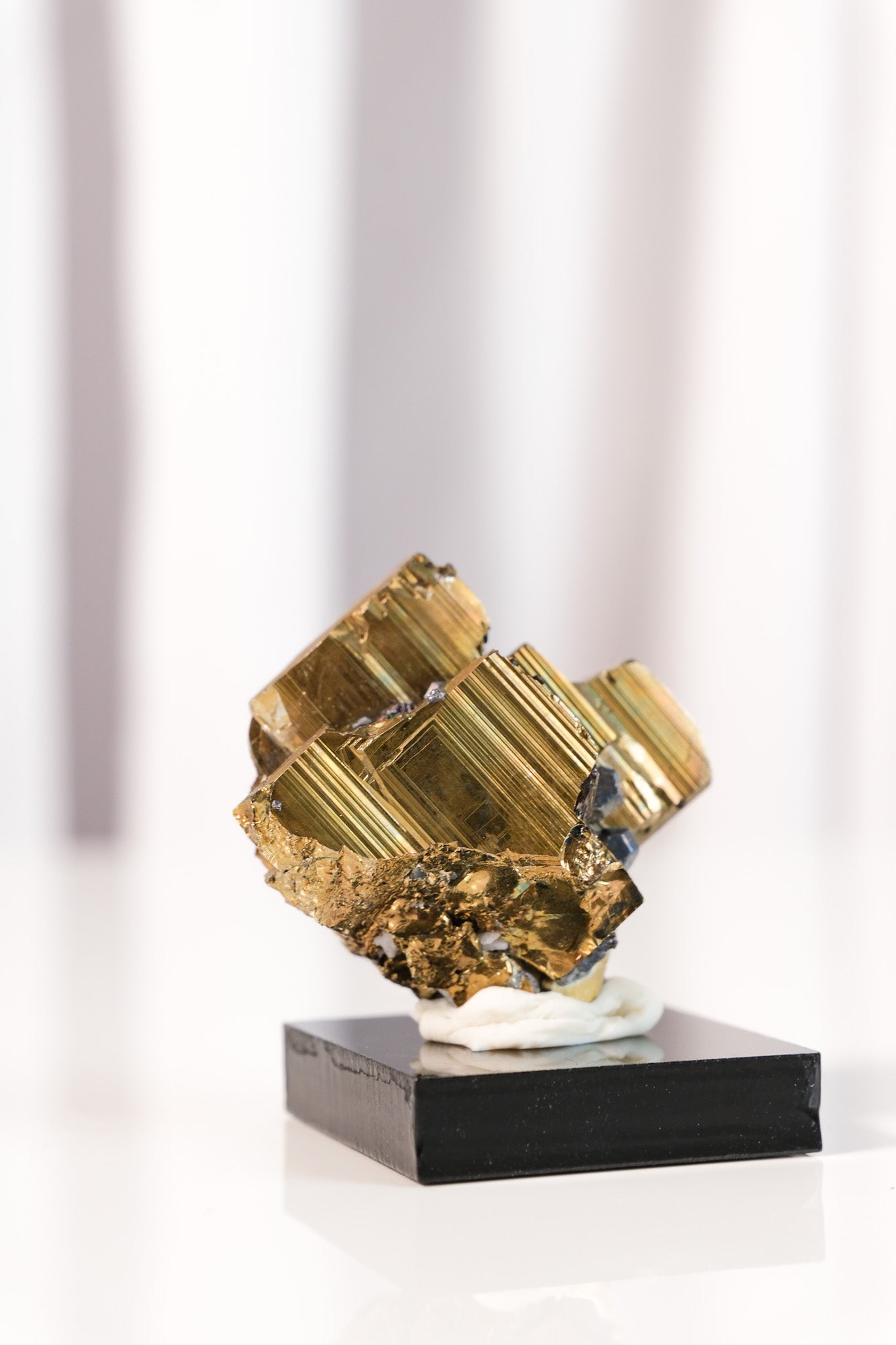 Rainbow Pyrite Cluster on Stand