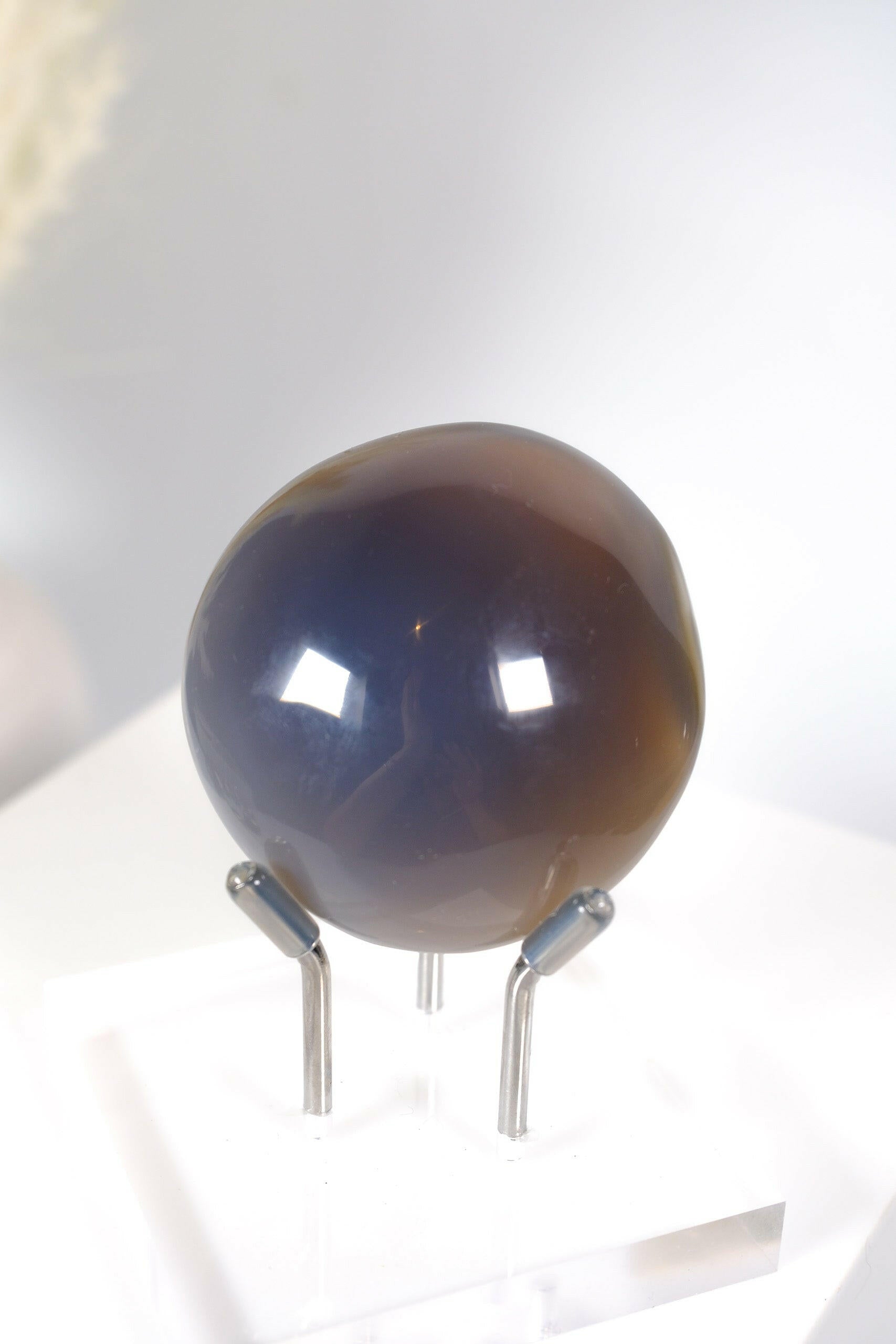Orca Agate Palmstone Healing Crystal.
