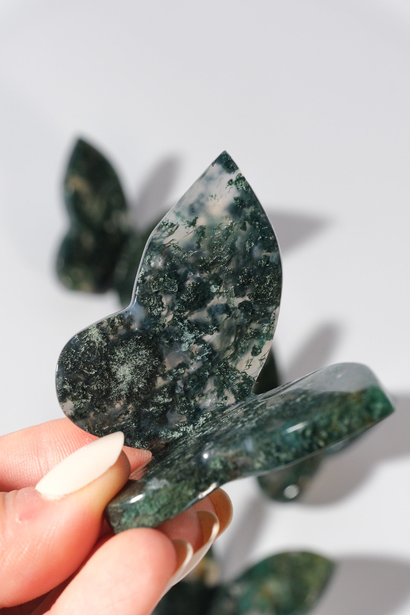 Moss Agate Butterfly