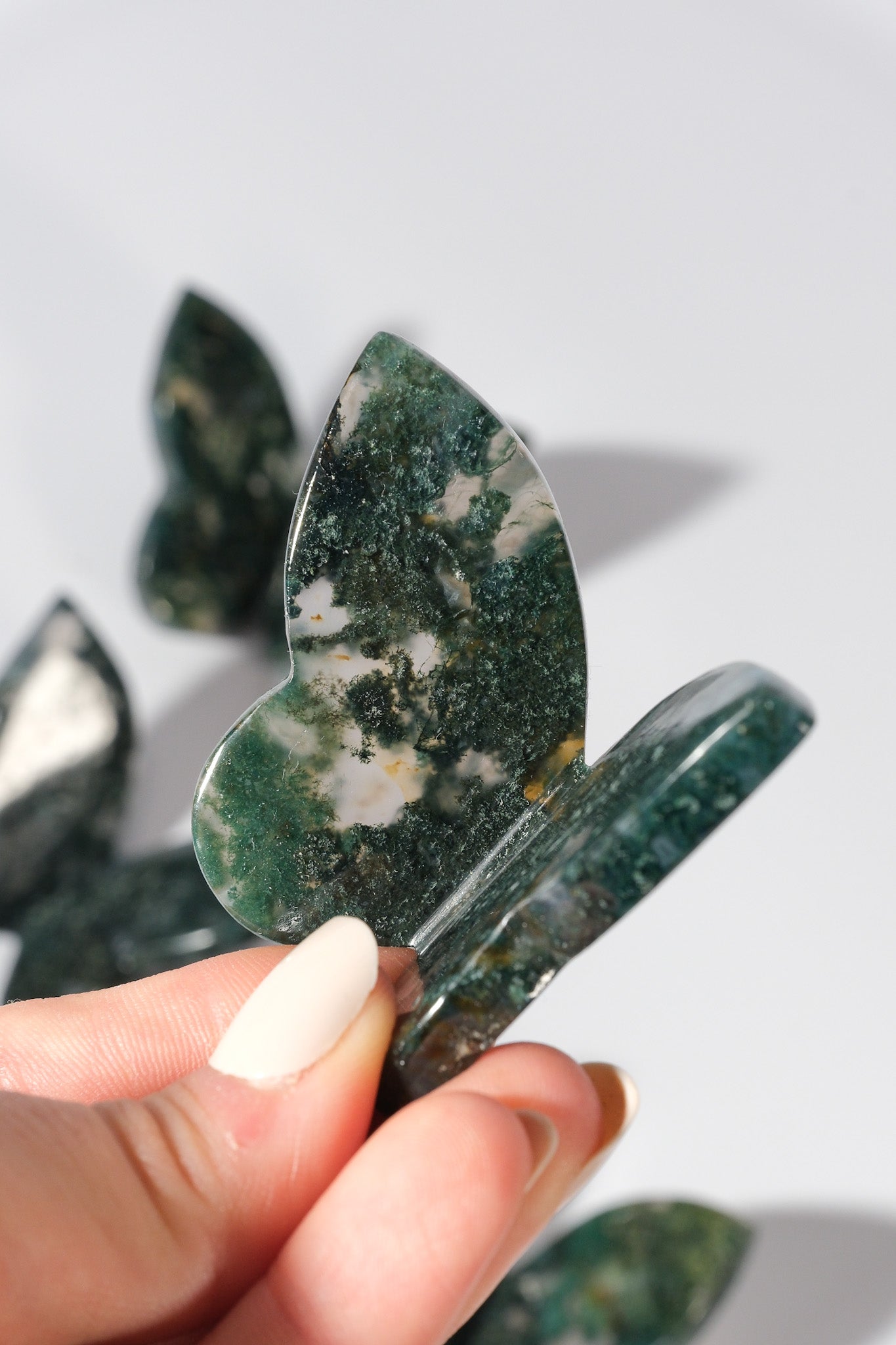 Moss Agate Butterfly
