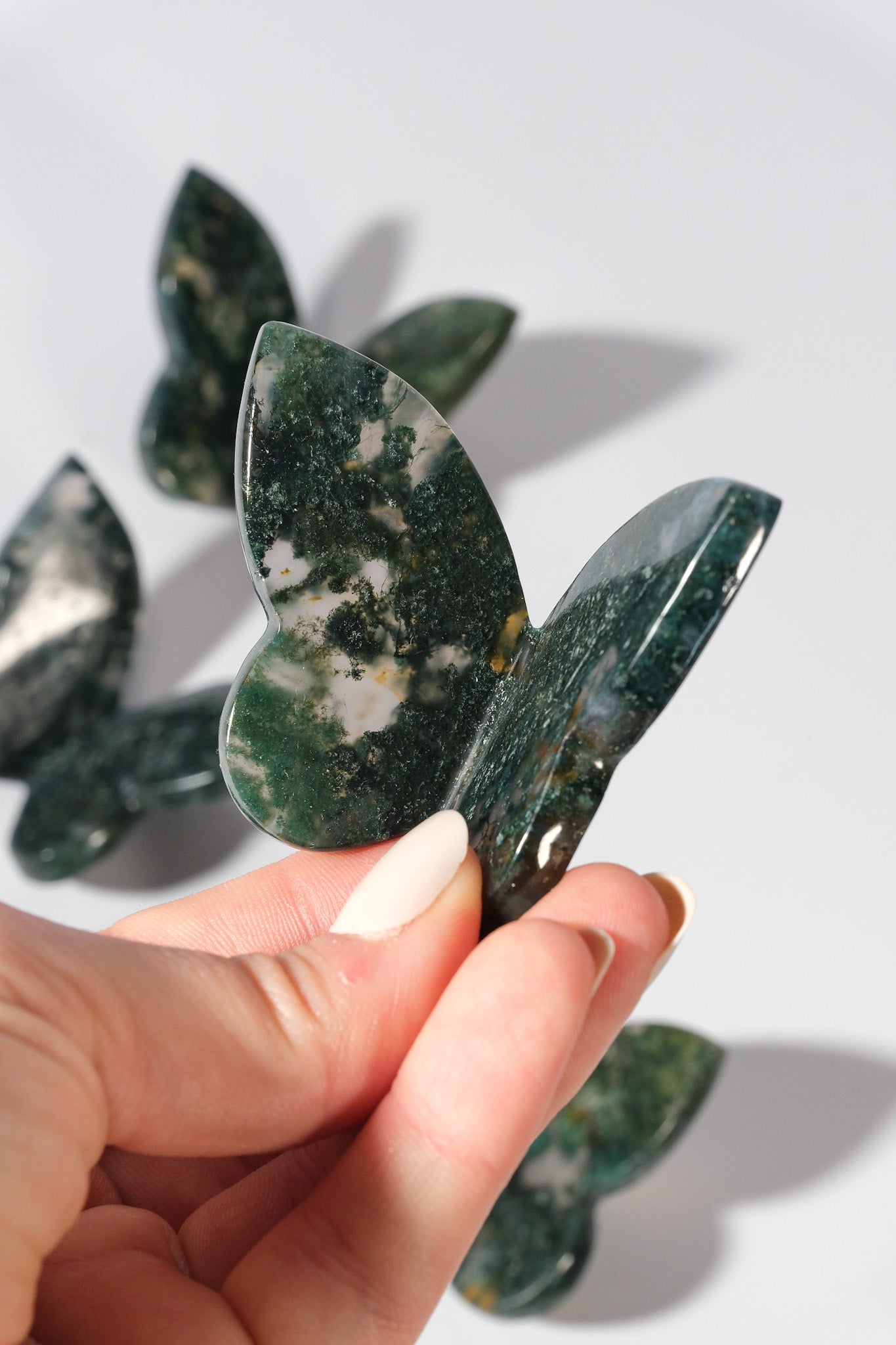 Moss Agate Butterfly