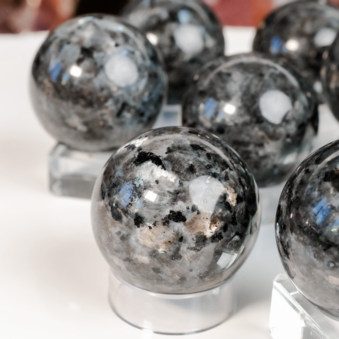 Flashy Larvikite Sphere