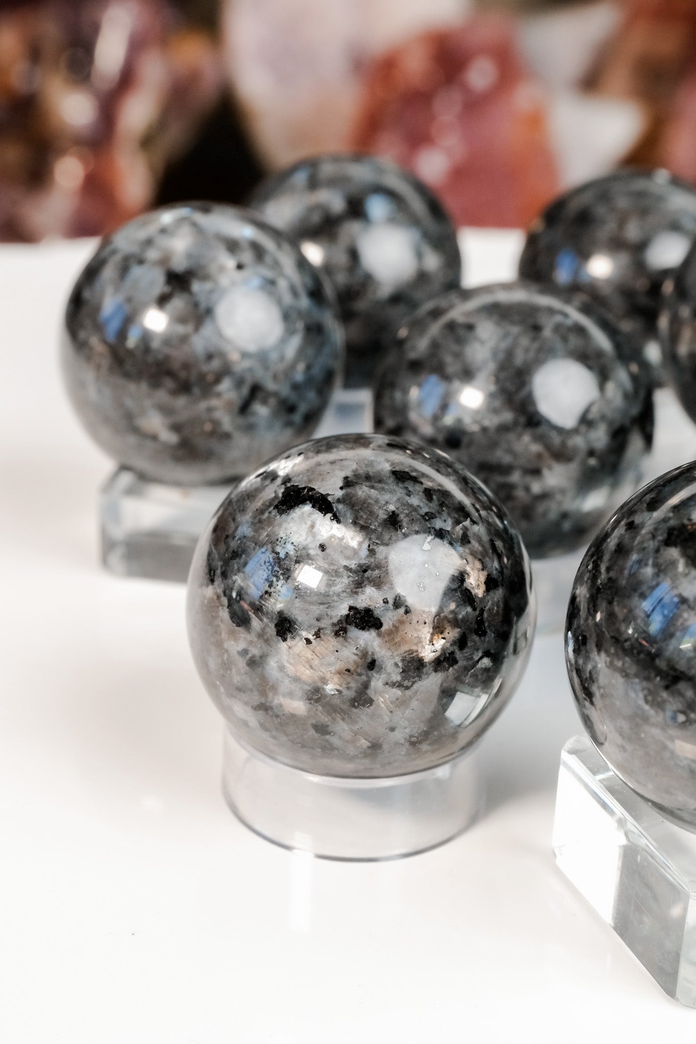 Flashy Larvikite Sphere