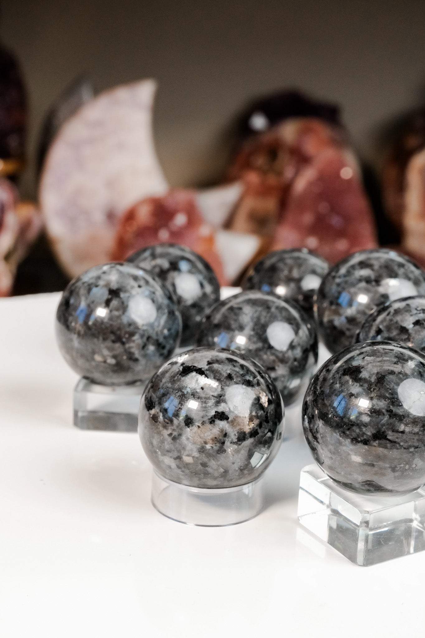 Flashy Larvikite Sphere