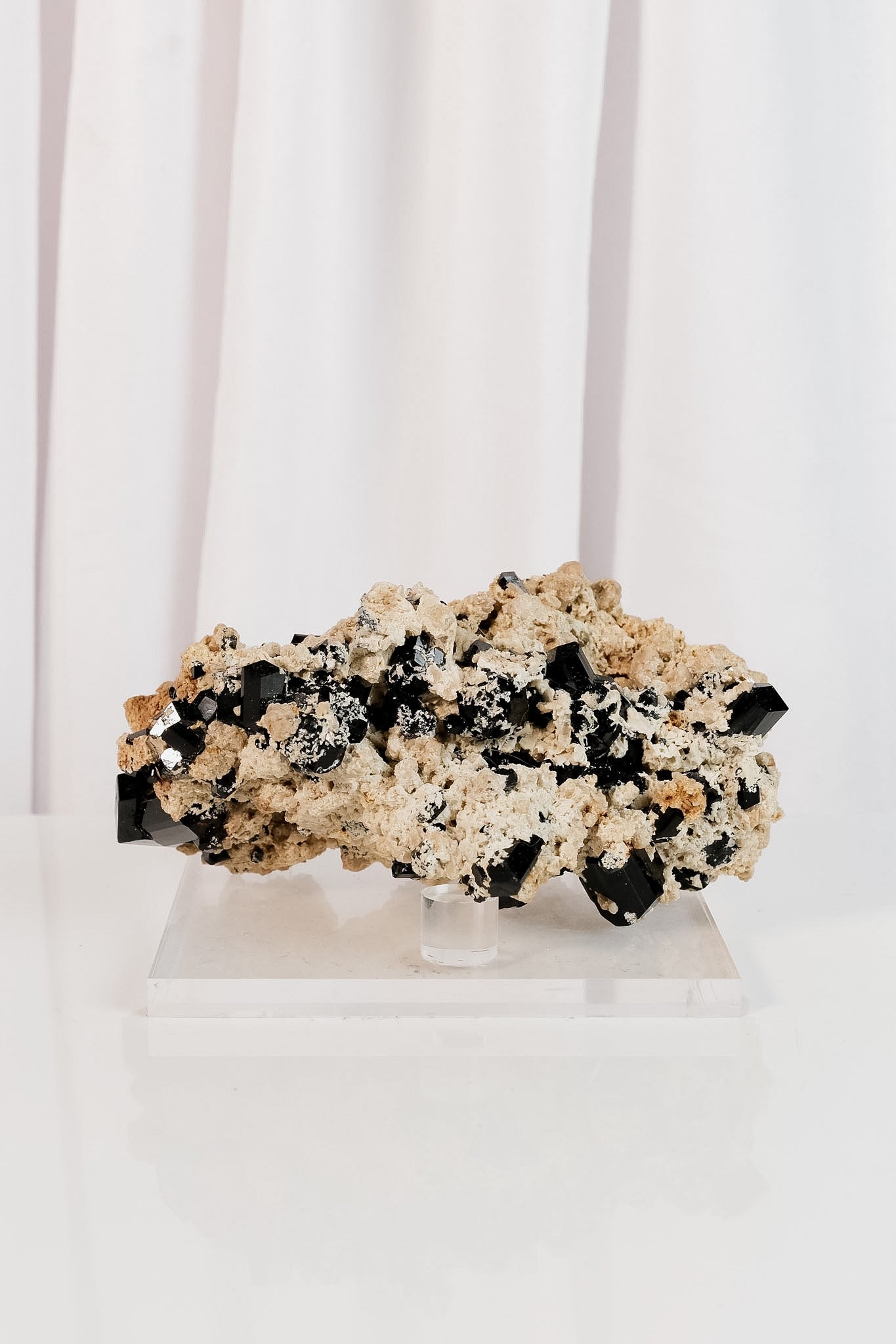 Black Tourmaline on Matrix Cluster