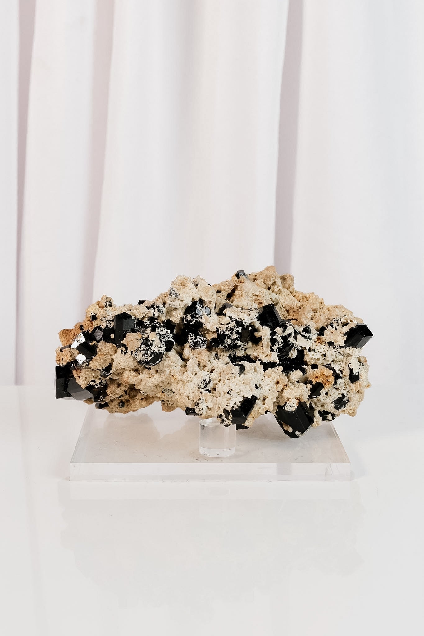 Black Tourmaline on Matrix Cluster