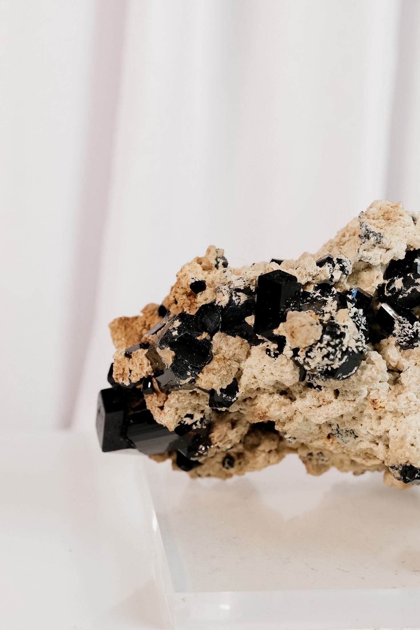 Black Tourmaline on Matrix Cluster