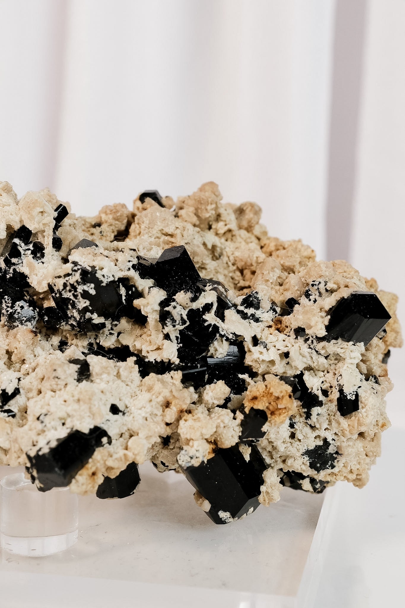 Black Tourmaline on Matrix Cluster