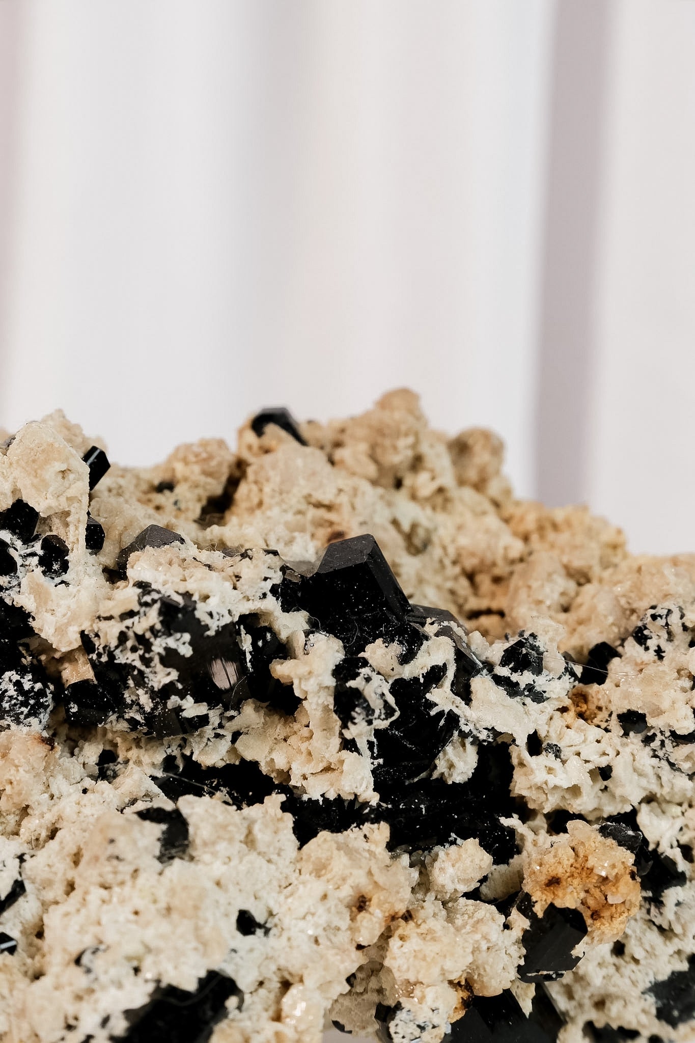 Black Tourmaline on Matrix Cluster