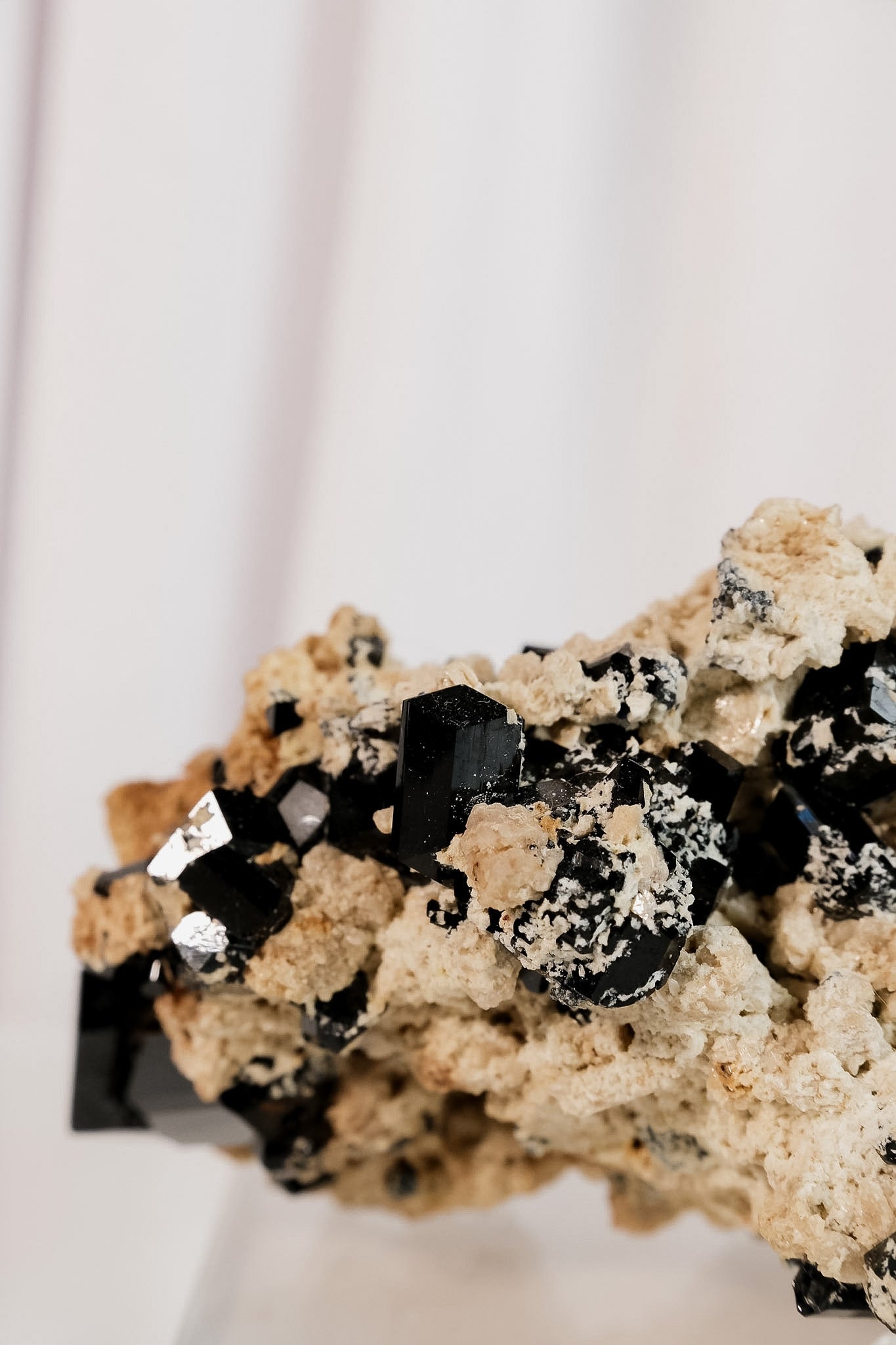 Black Tourmaline on Matrix Cluster