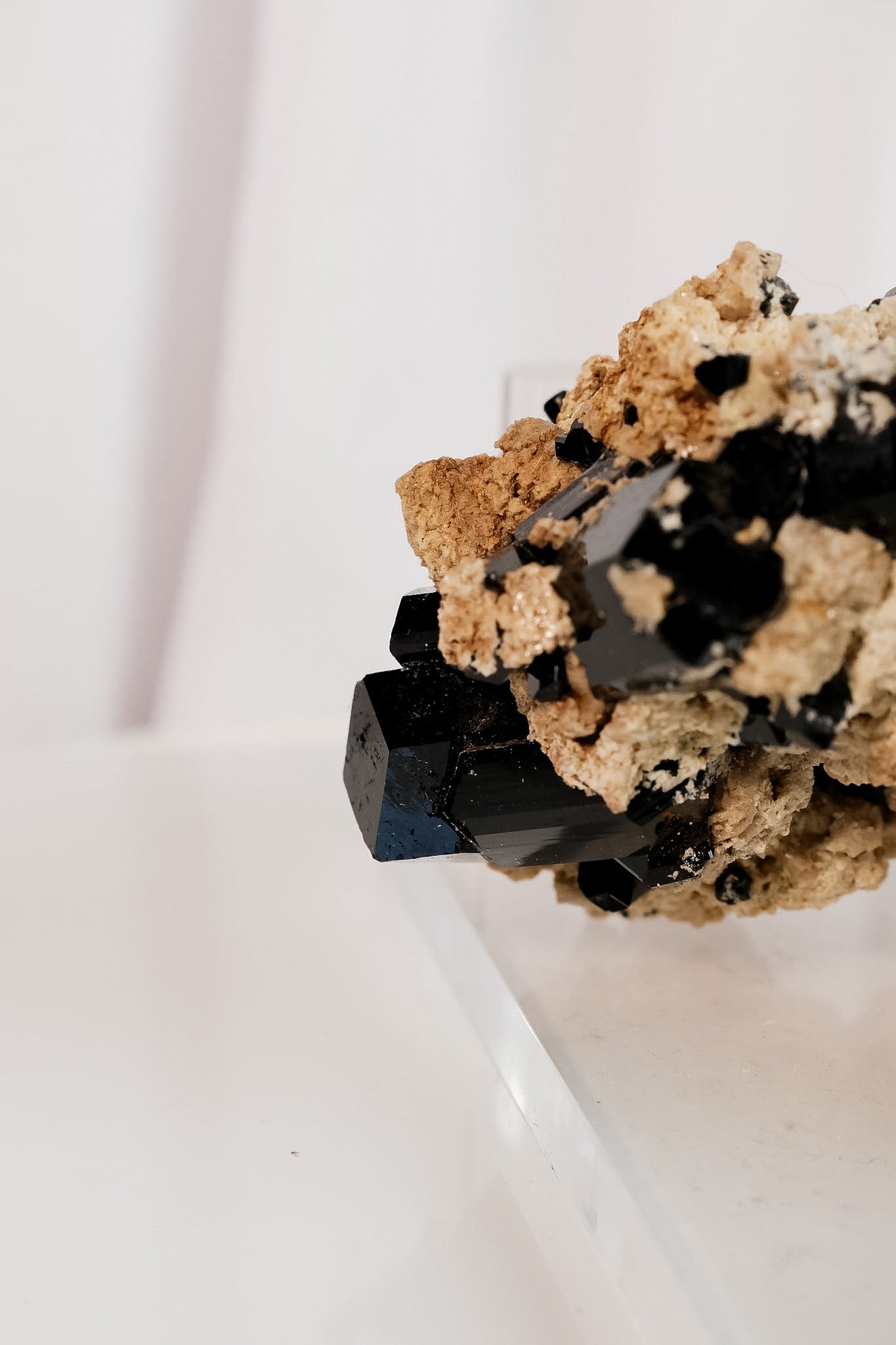 Black Tourmaline on Matrix Cluster