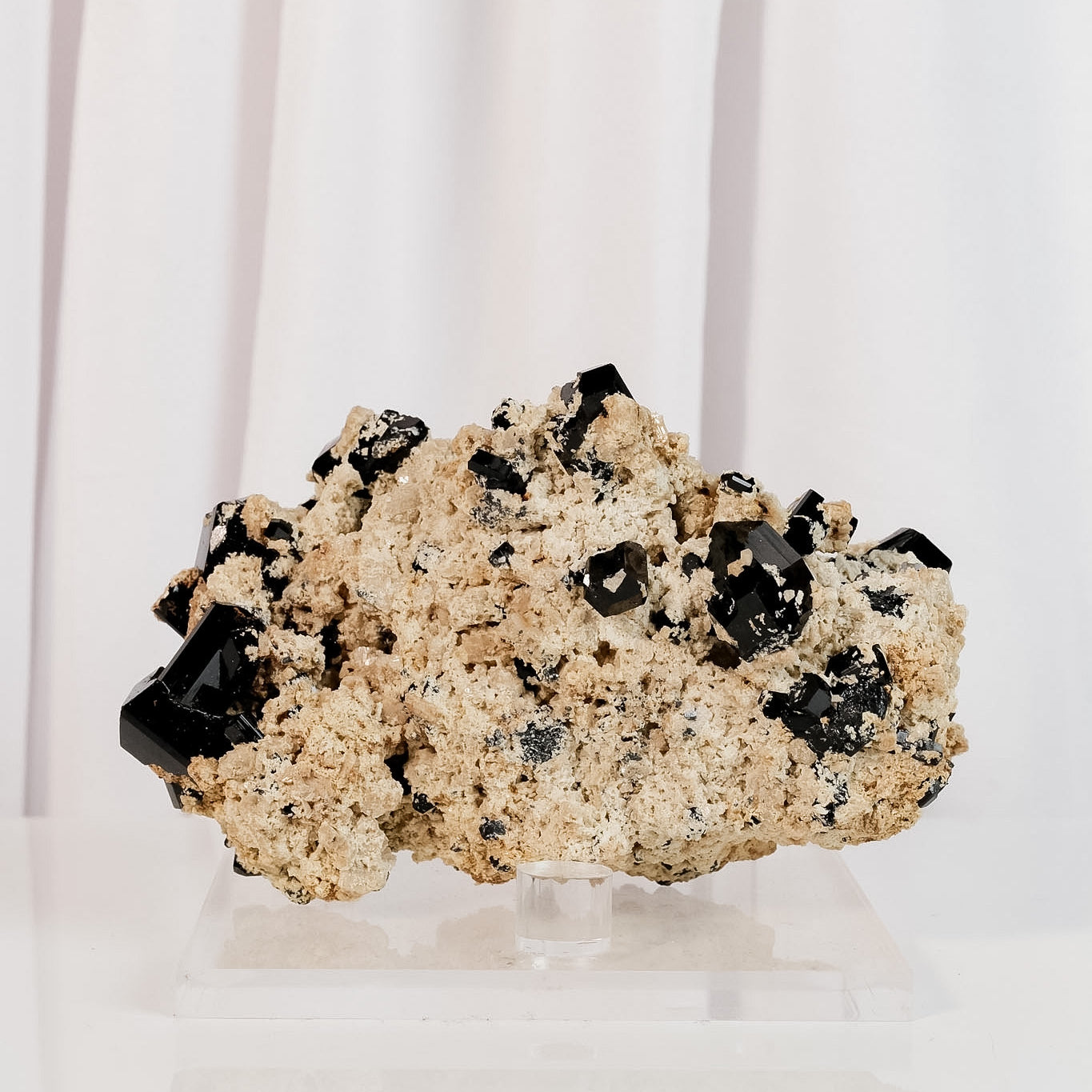 Black Tourmaline on Matrix Cluster