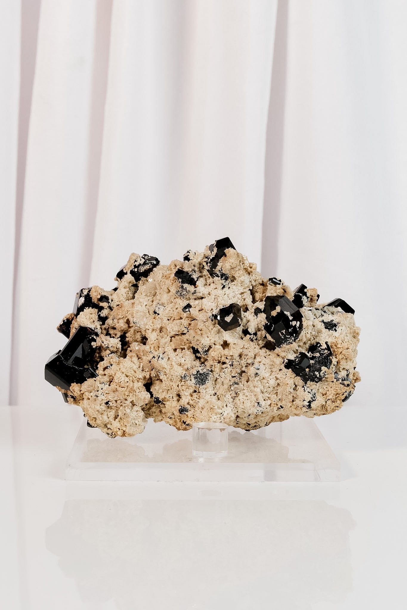 Black Tourmaline on Matrix Cluster