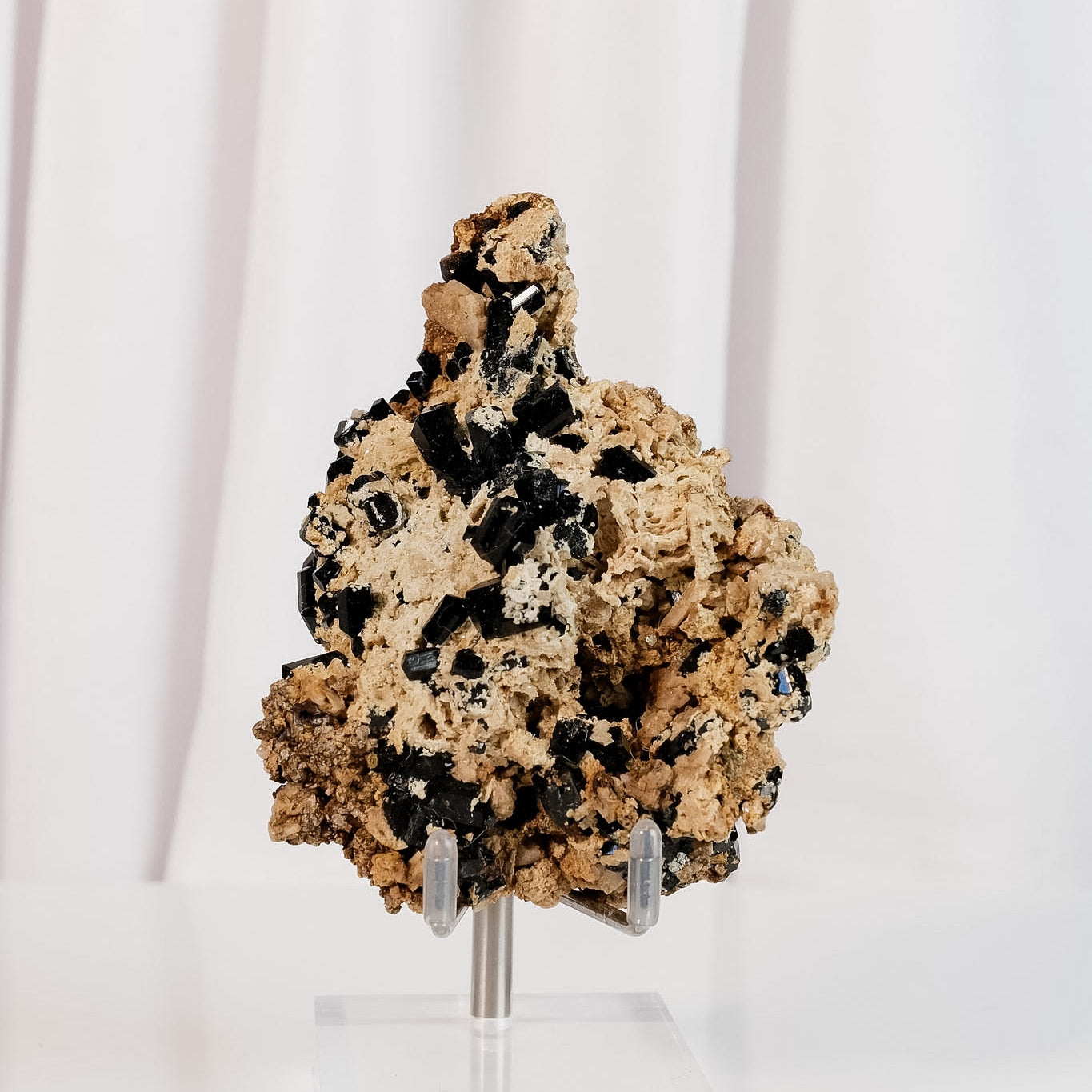 Black Tourmaline on Matrix Cluster