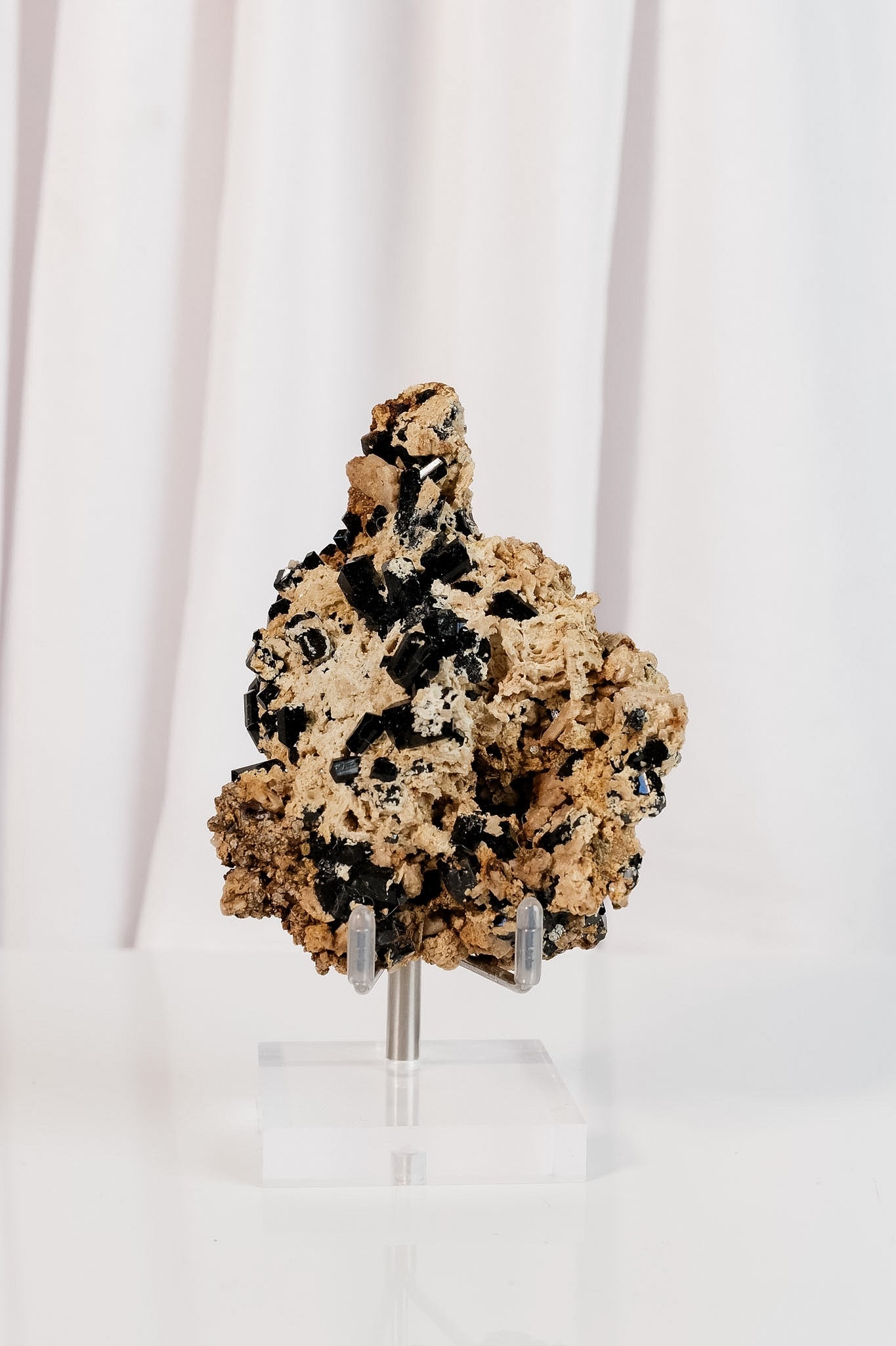 Black Tourmaline on Matrix Cluster