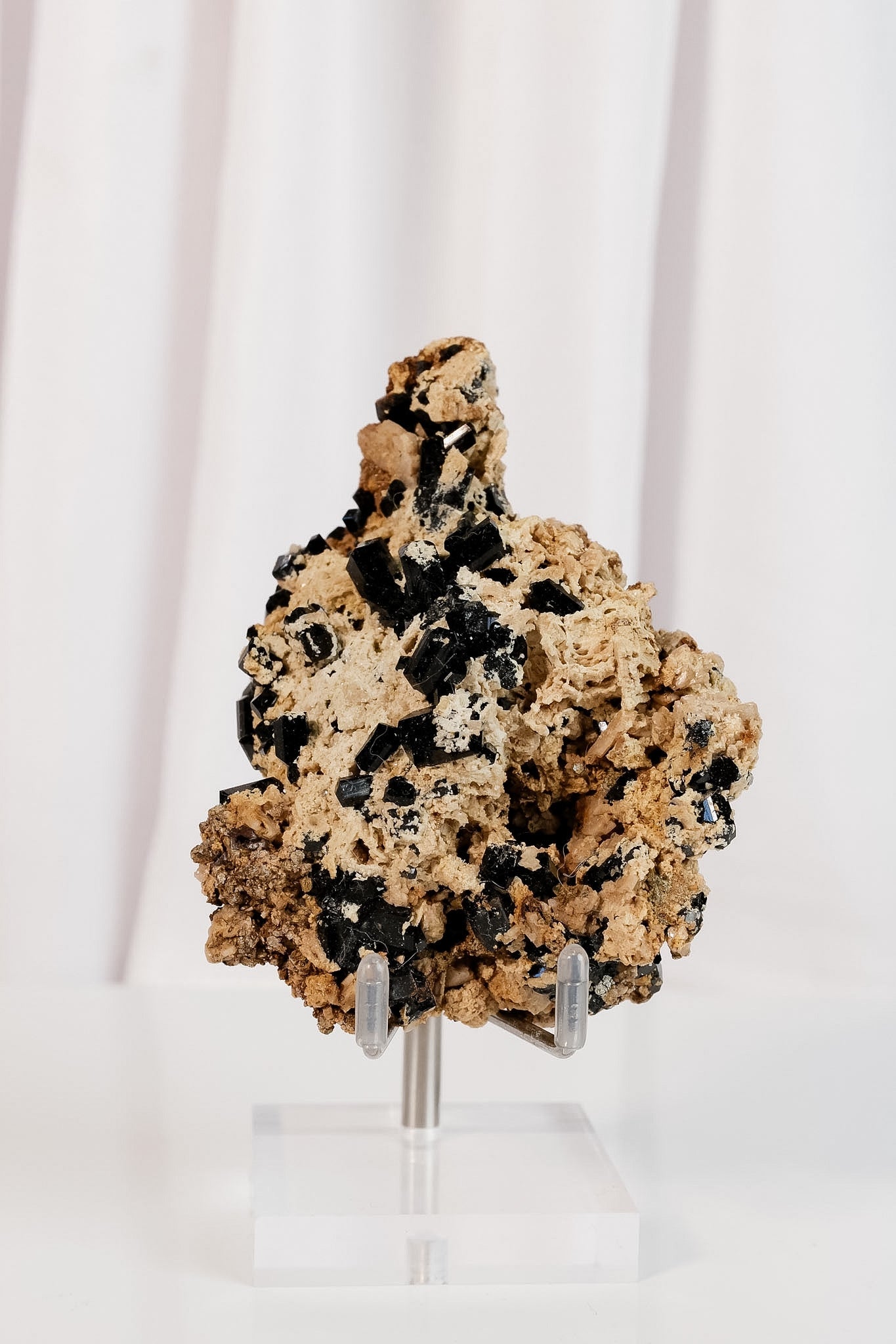 Black Tourmaline on Matrix Cluster