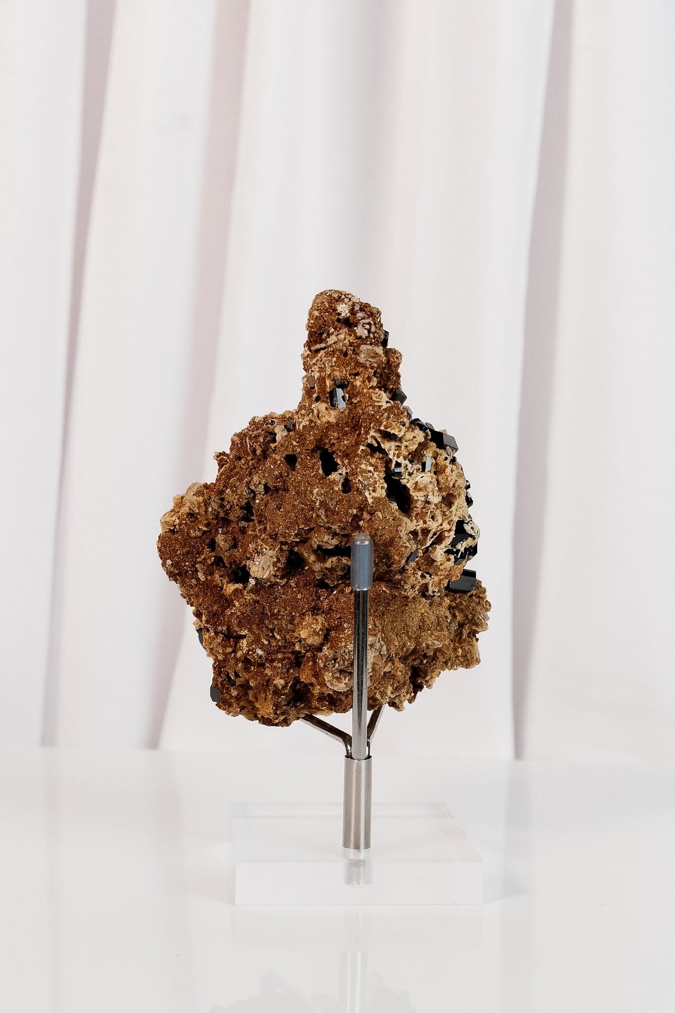 Black Tourmaline on Matrix Cluster