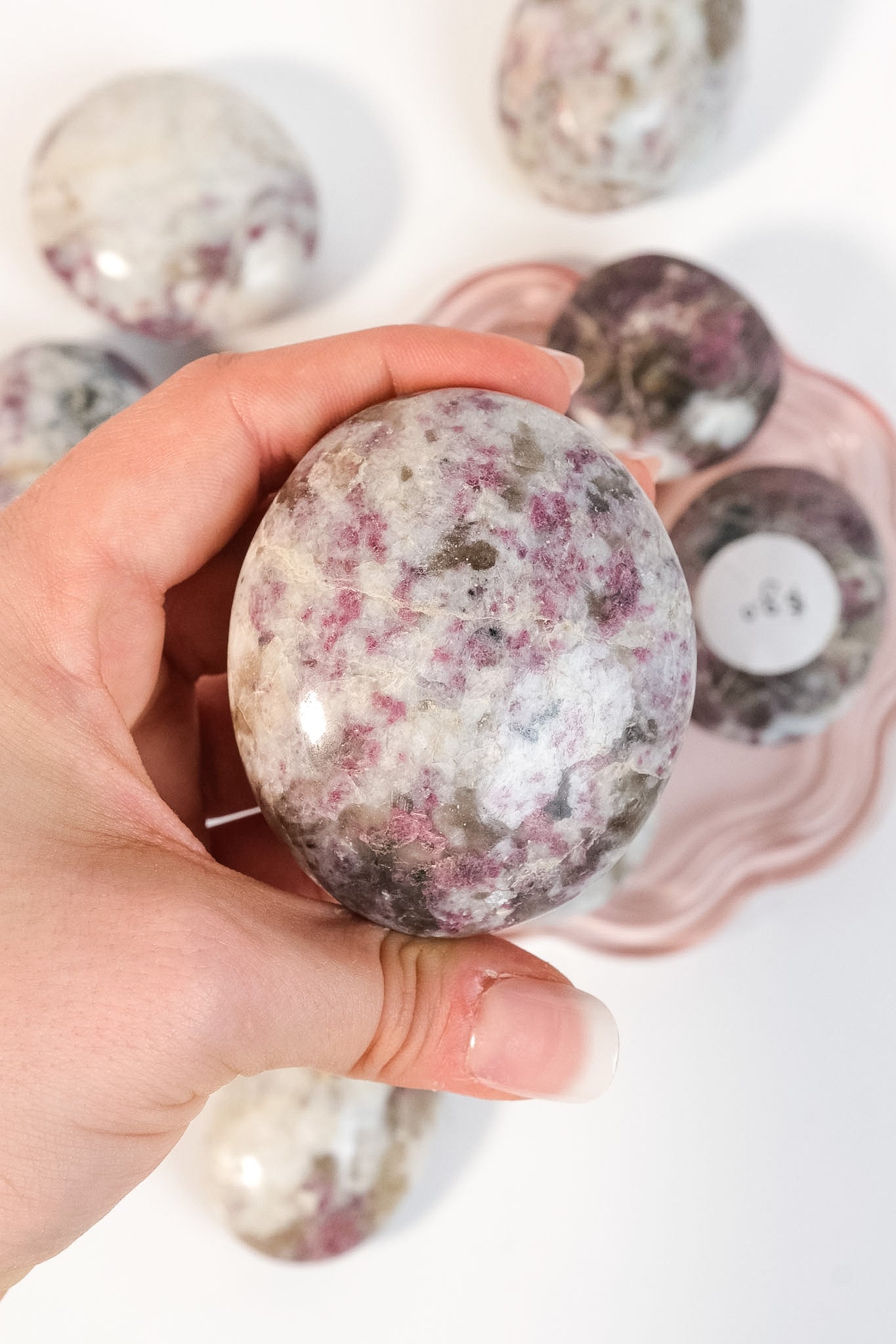 Pink Tourmaline Palmstone (Chunky)