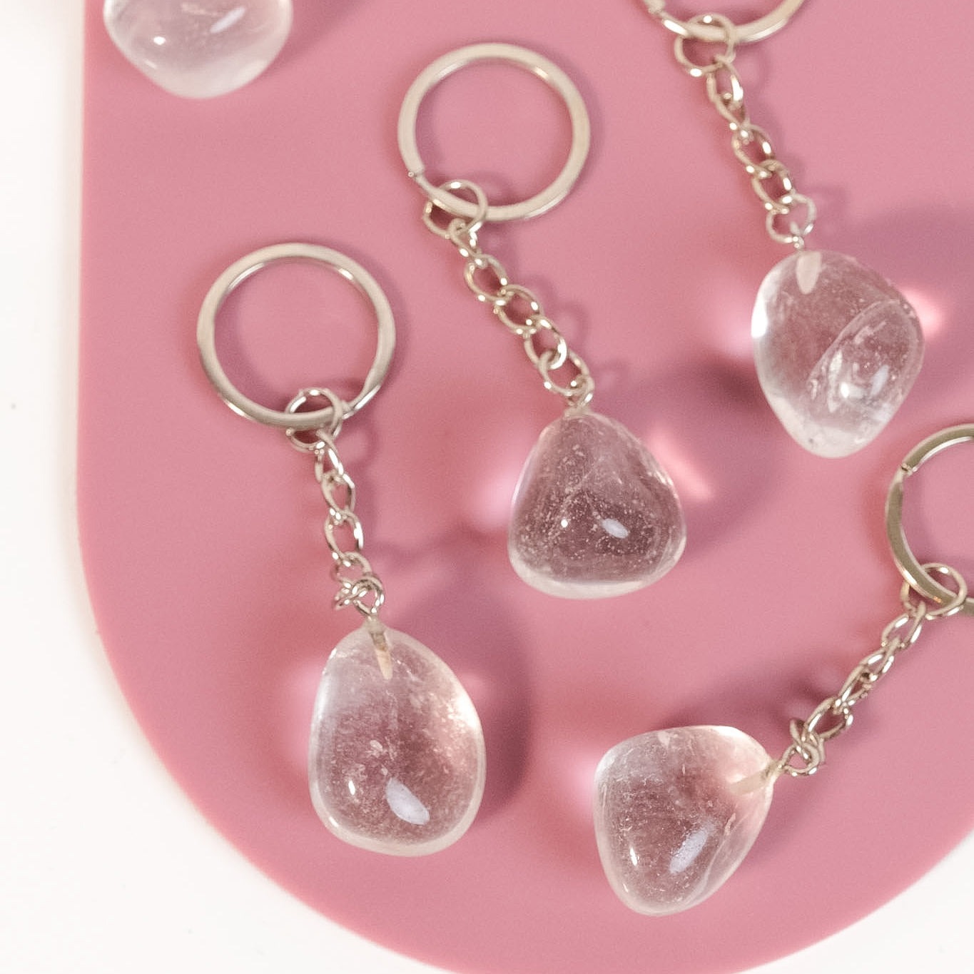 Clear Quartz Keyring