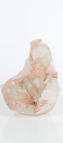 Green Apophyllite with Pink Red Stilbite on Red Pink Chalcedony Cluster