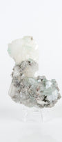 Gemmy Green Apophyllite DTs & Cubes on Grey Chalcedony Cluster *rare bowtie formation*