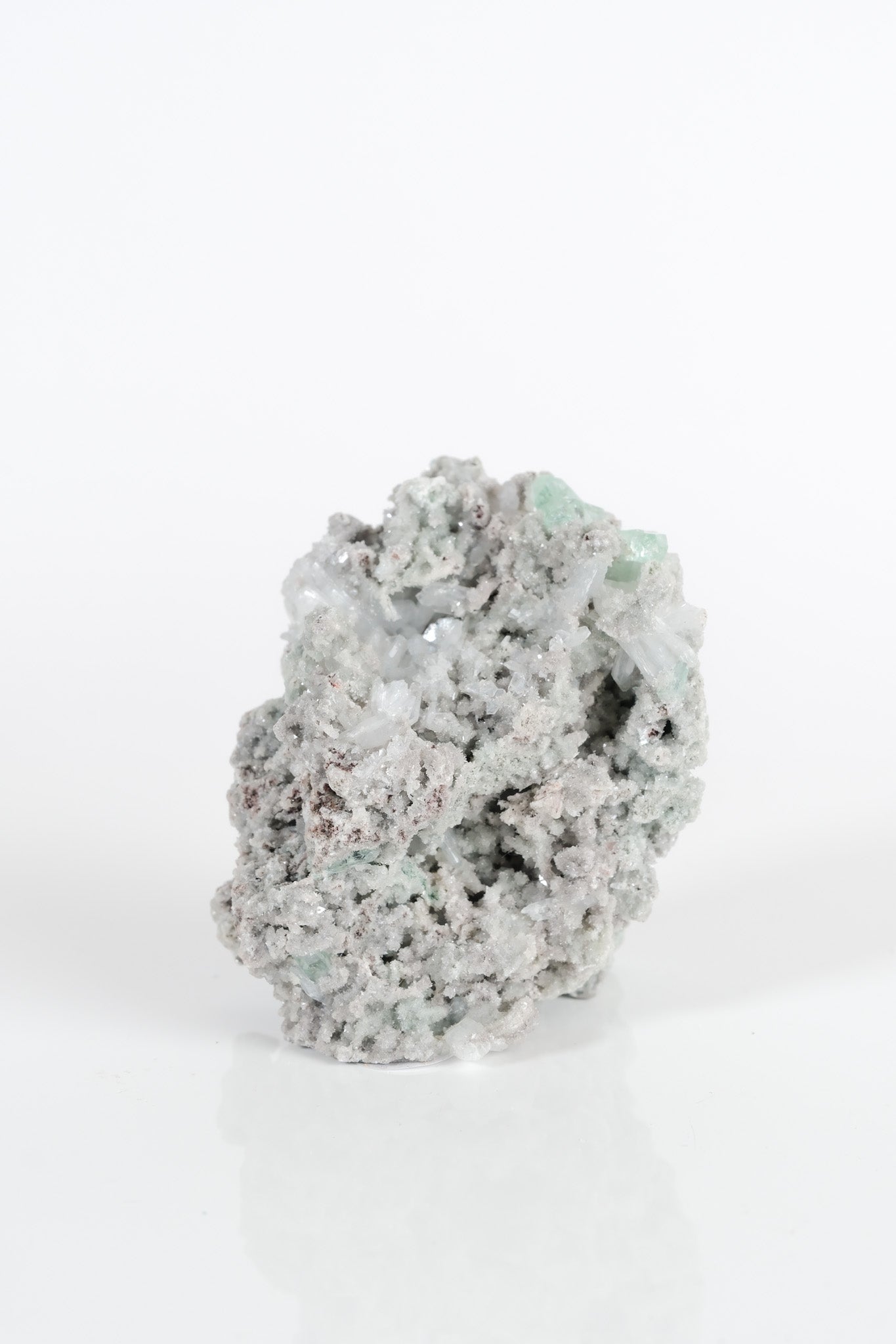 Gemmy Green Apophyllite DTs & Cubes on Grey Chalcedony Cluster