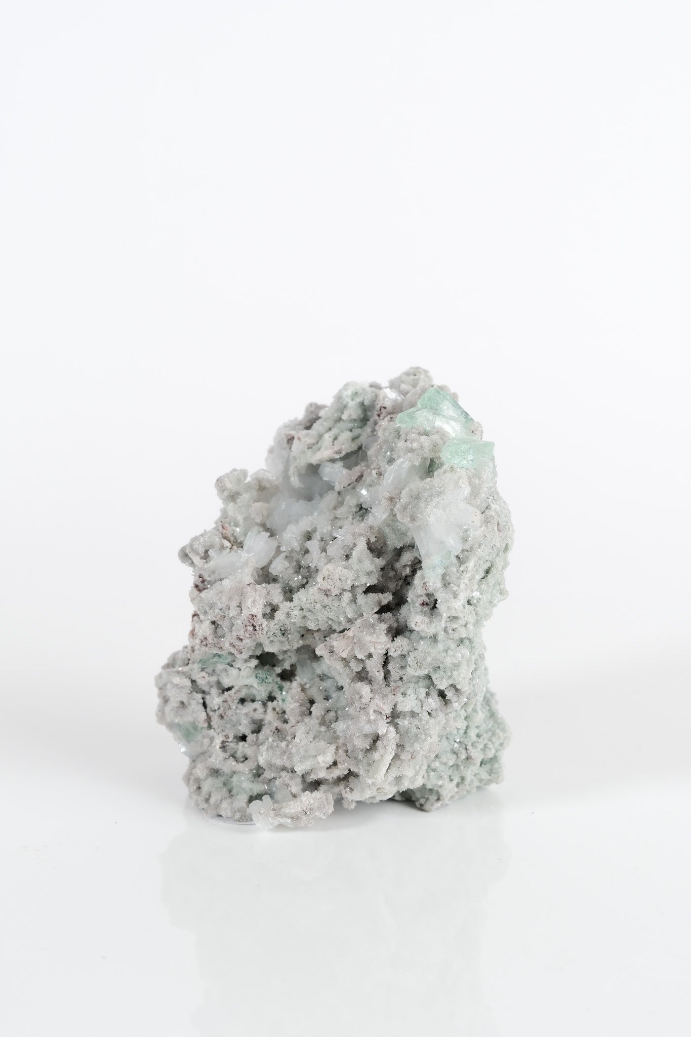 Gemmy Green Apophyllite DTs & Cubes on Grey Chalcedony Cluster
