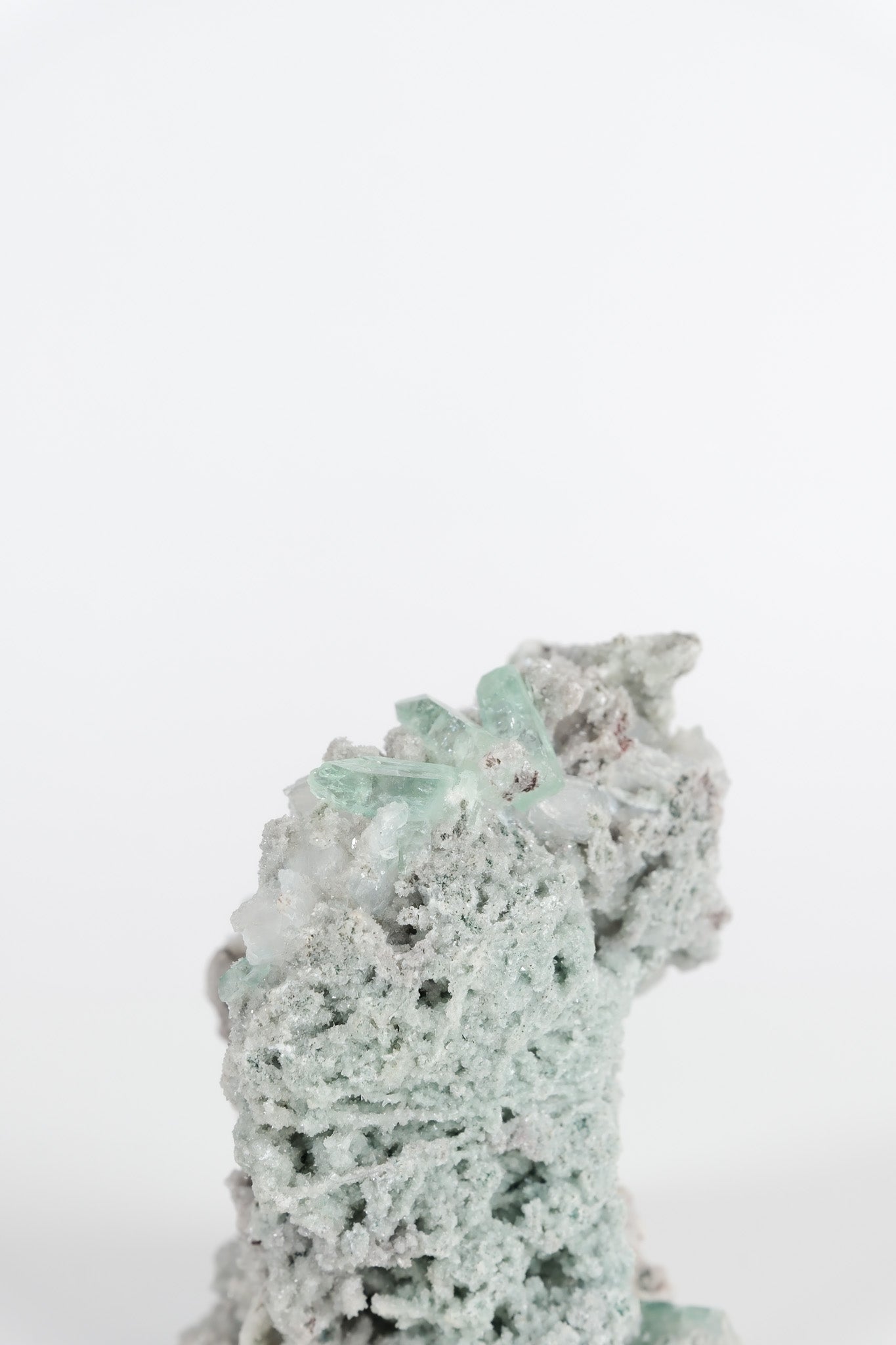 Gemmy Green Apophyllite DTs & Cubes on Grey Chalcedony Cluster