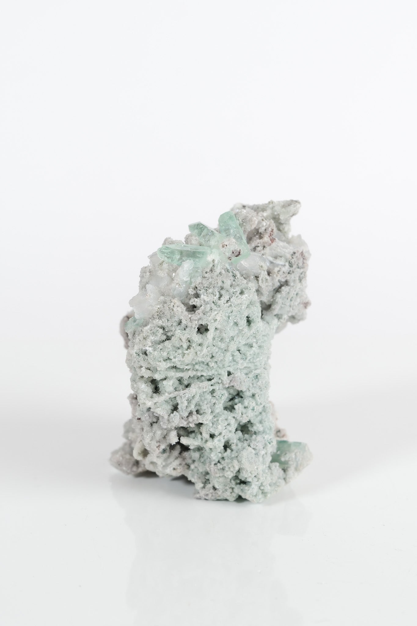 Gemmy Green Apophyllite DTs & Cubes on Grey Chalcedony Cluster