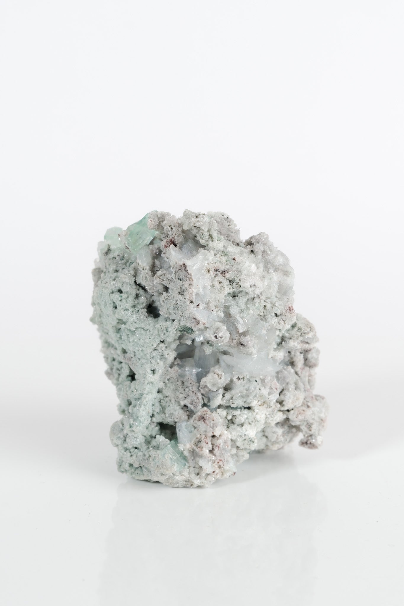 Gemmy Green Apophyllite DTs & Cubes on Grey Chalcedony Cluster