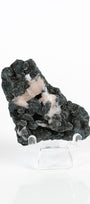 Botryoidal Black Chalcedony With Peach Stilbite Cluster