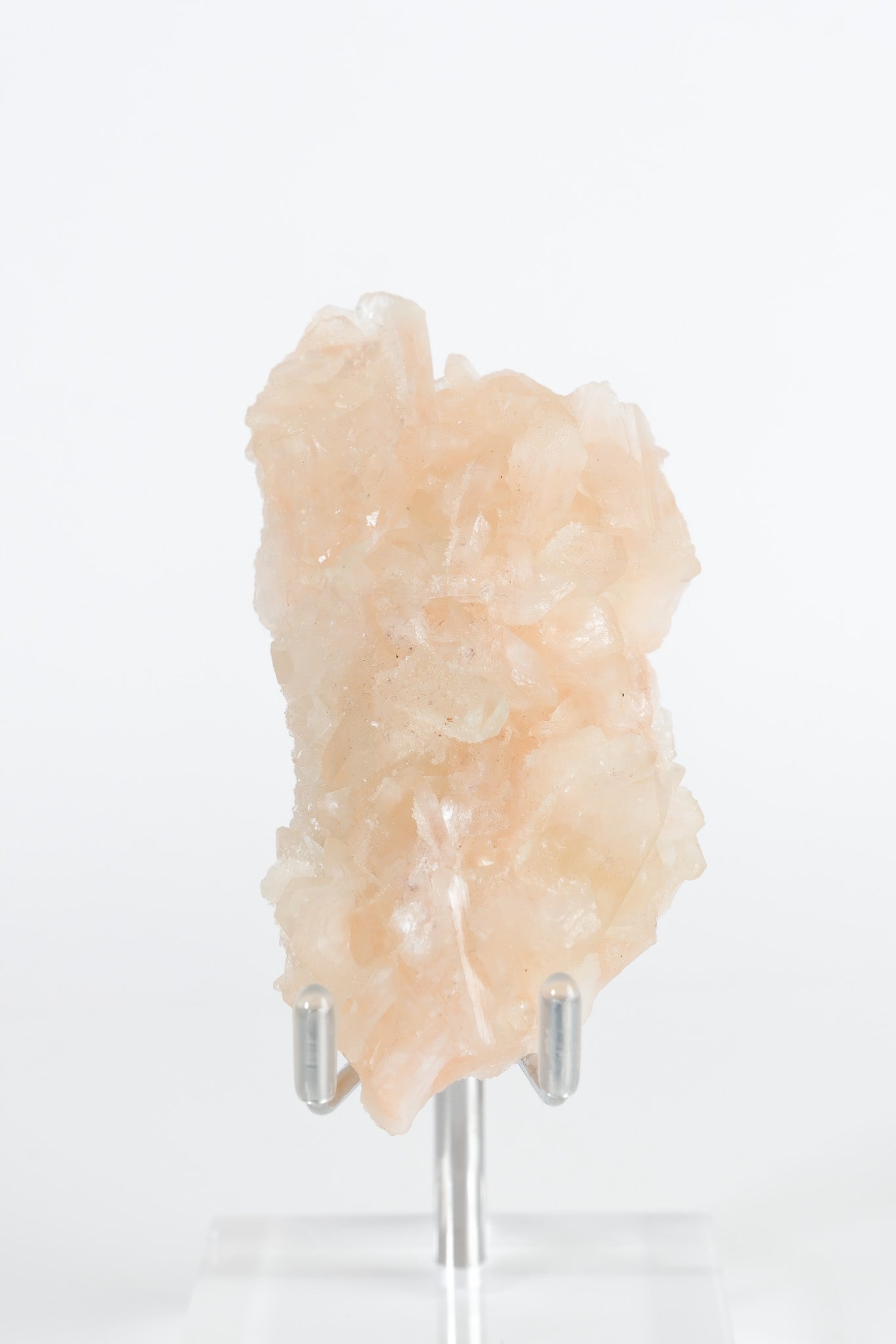 Green Apophyllite with Pink Stilbite & Sugar Druzy Cluster